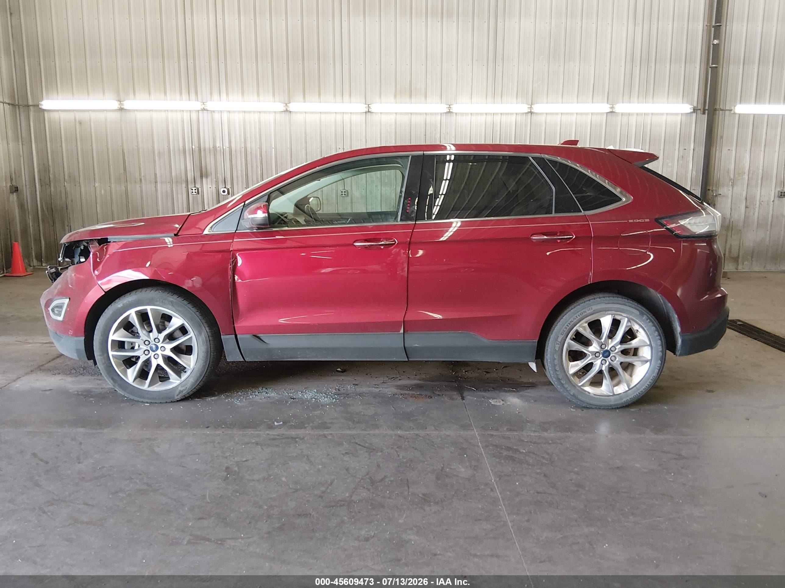 2015 Ford Edge Titanium Red vin: 2FMPK4K88FBC38653