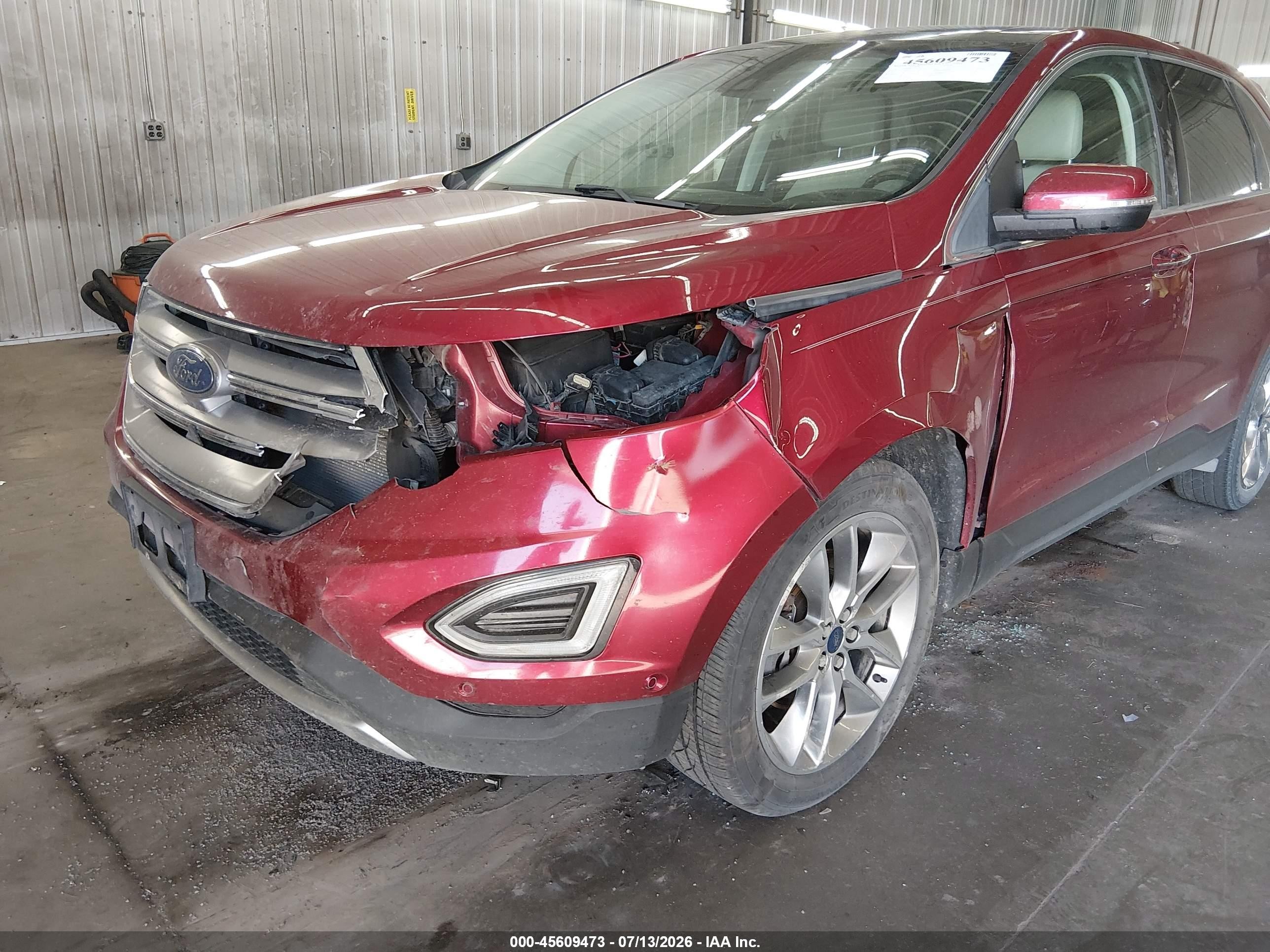 2015 Ford Edge Titanium Red vin: 2FMPK4K88FBC38653