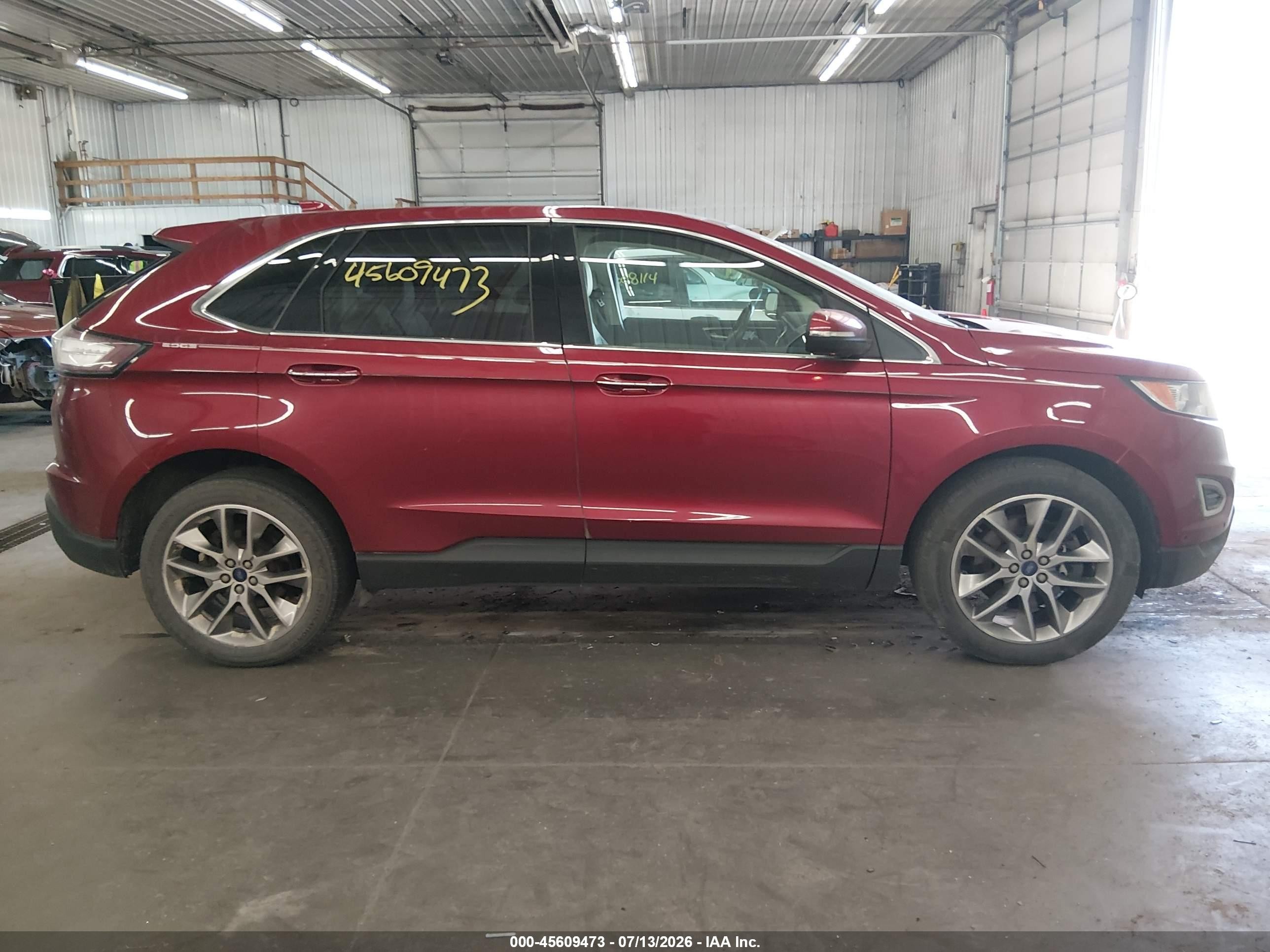 2015 Ford Edge Titanium Red vin: 2FMPK4K88FBC38653