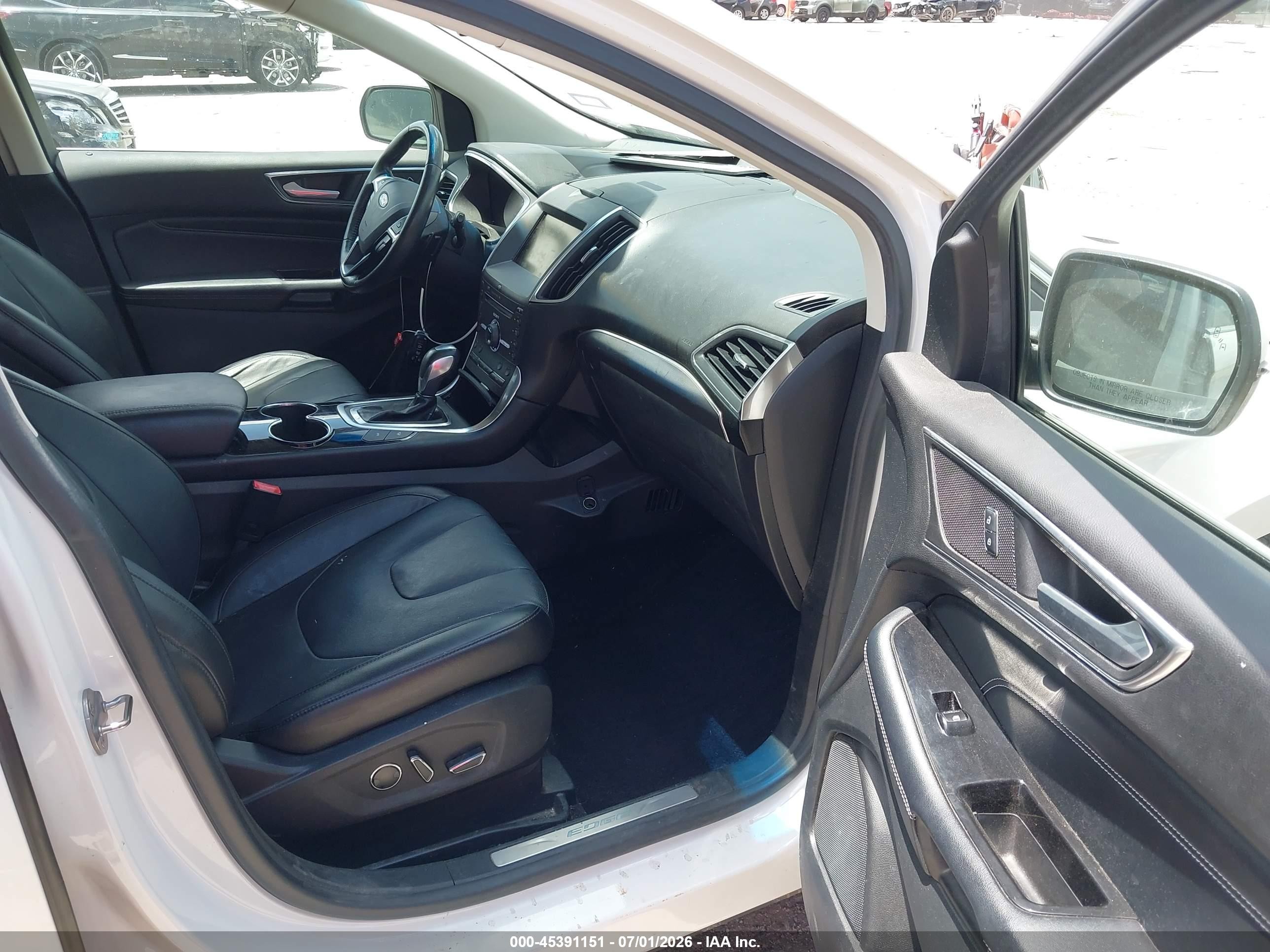 2015 Ford Edge Titanium White vin: 2FMPK4K88FBC41861