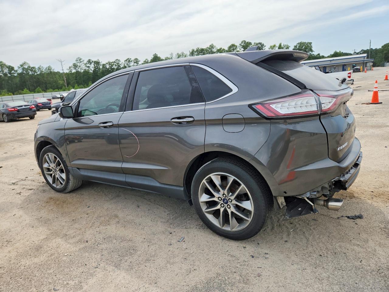 2015 Ford Edge Titanium Серебряный vin: 2FMPK4K89FBC28892