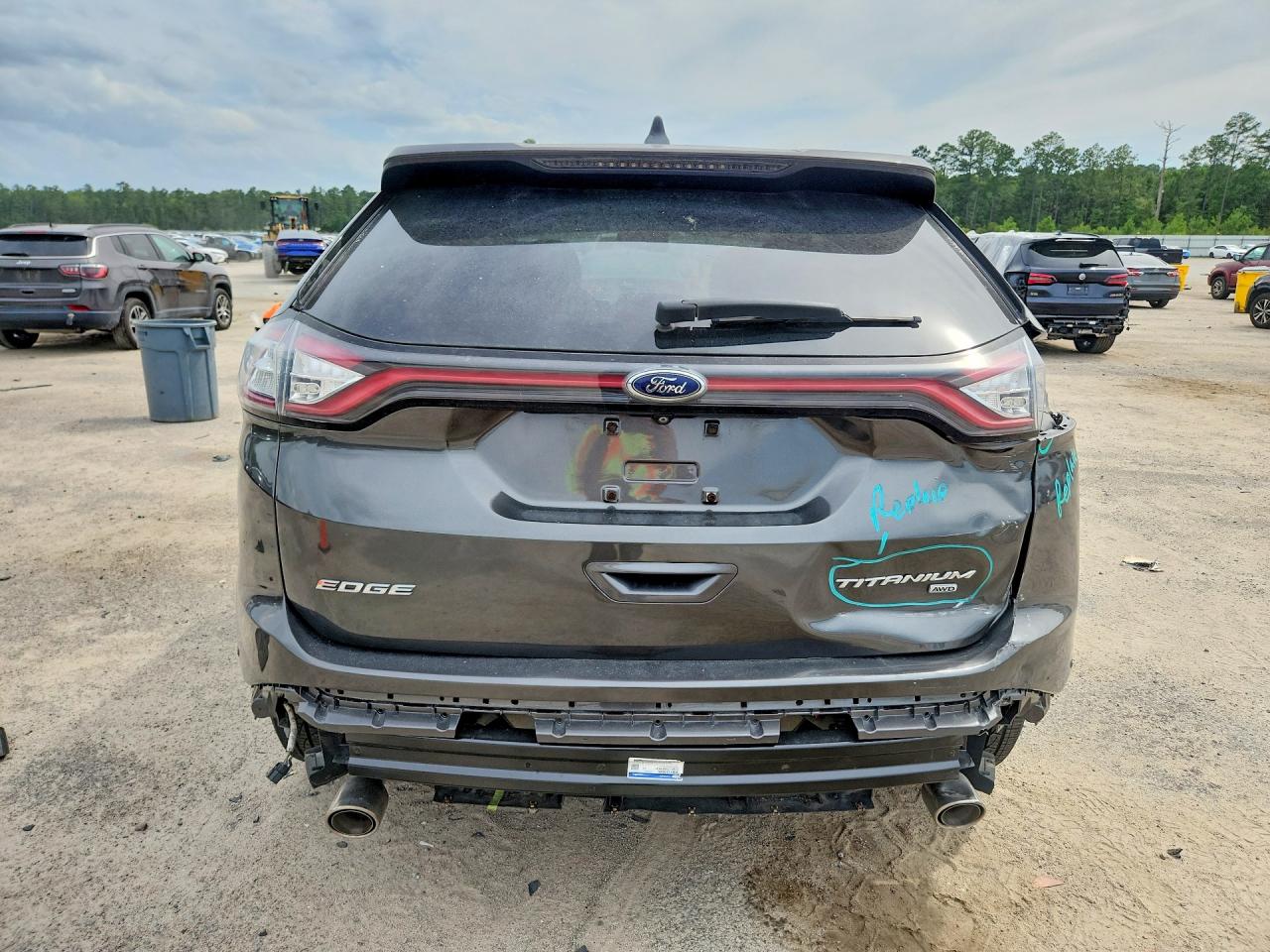 2015 Ford Edge Titanium Серебряный vin: 2FMPK4K89FBC28892