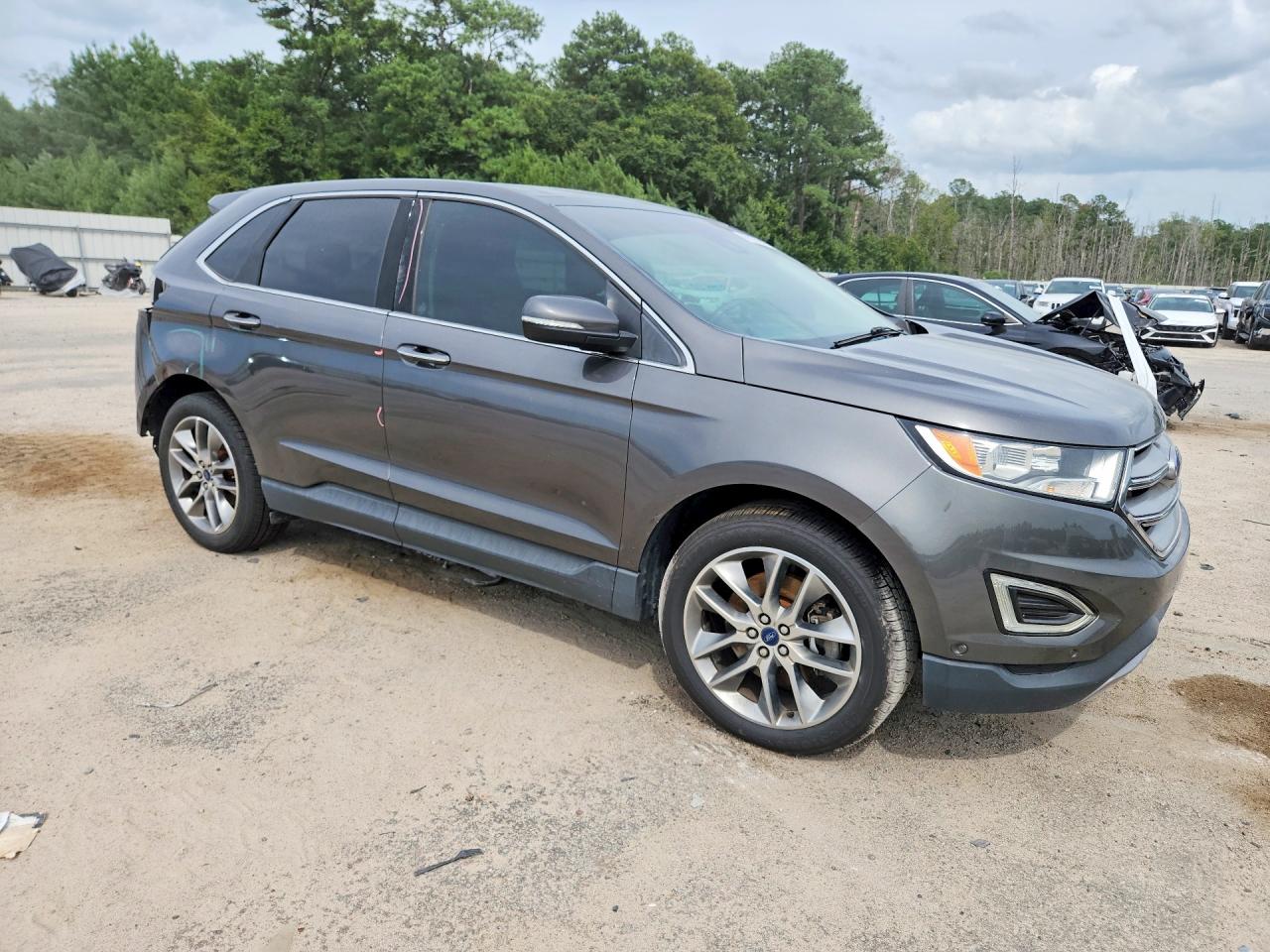 2015 Ford Edge Titanium Серебряный vin: 2FMPK4K89FBC28892
