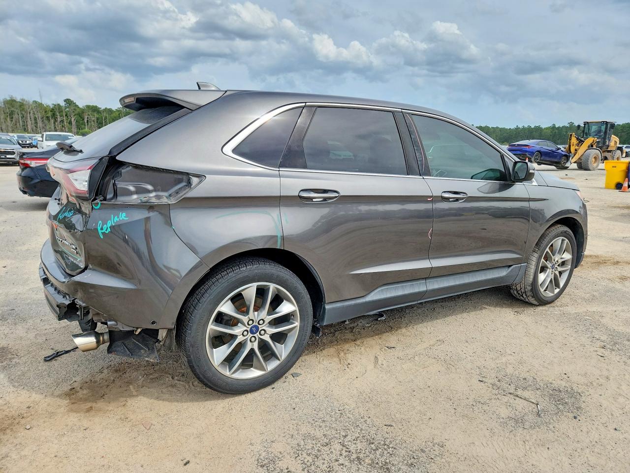 2015 Ford Edge Titanium Серебряный vin: 2FMPK4K89FBC28892