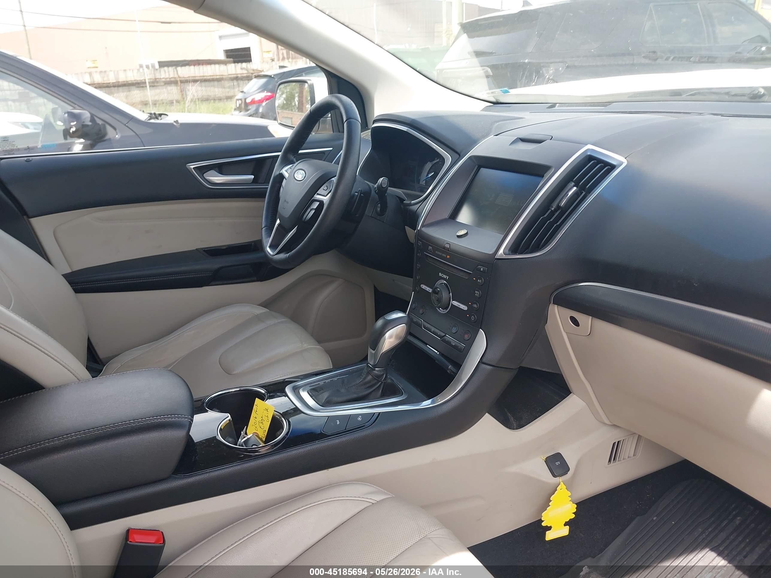 2016 Ford Edge Titanium White vin: 2FMPK4K89GBC13276