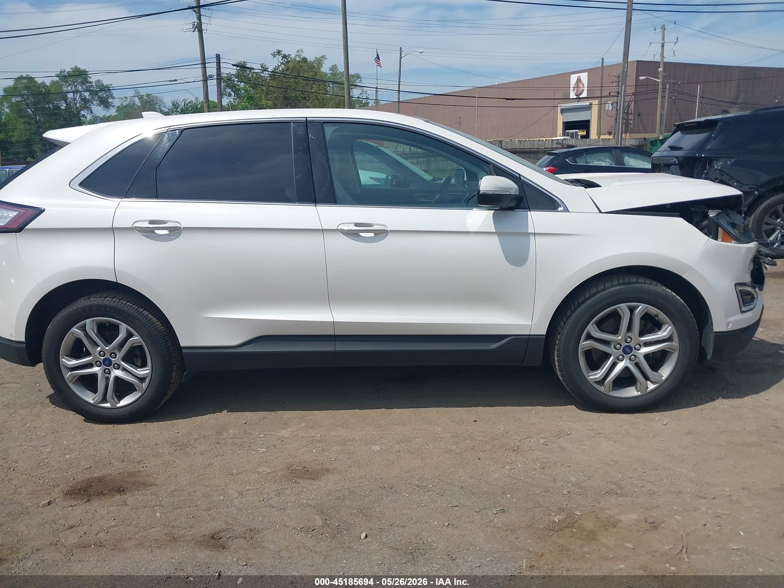 2016 Ford Edge Titanium White vin: 2FMPK4K89GBC13276