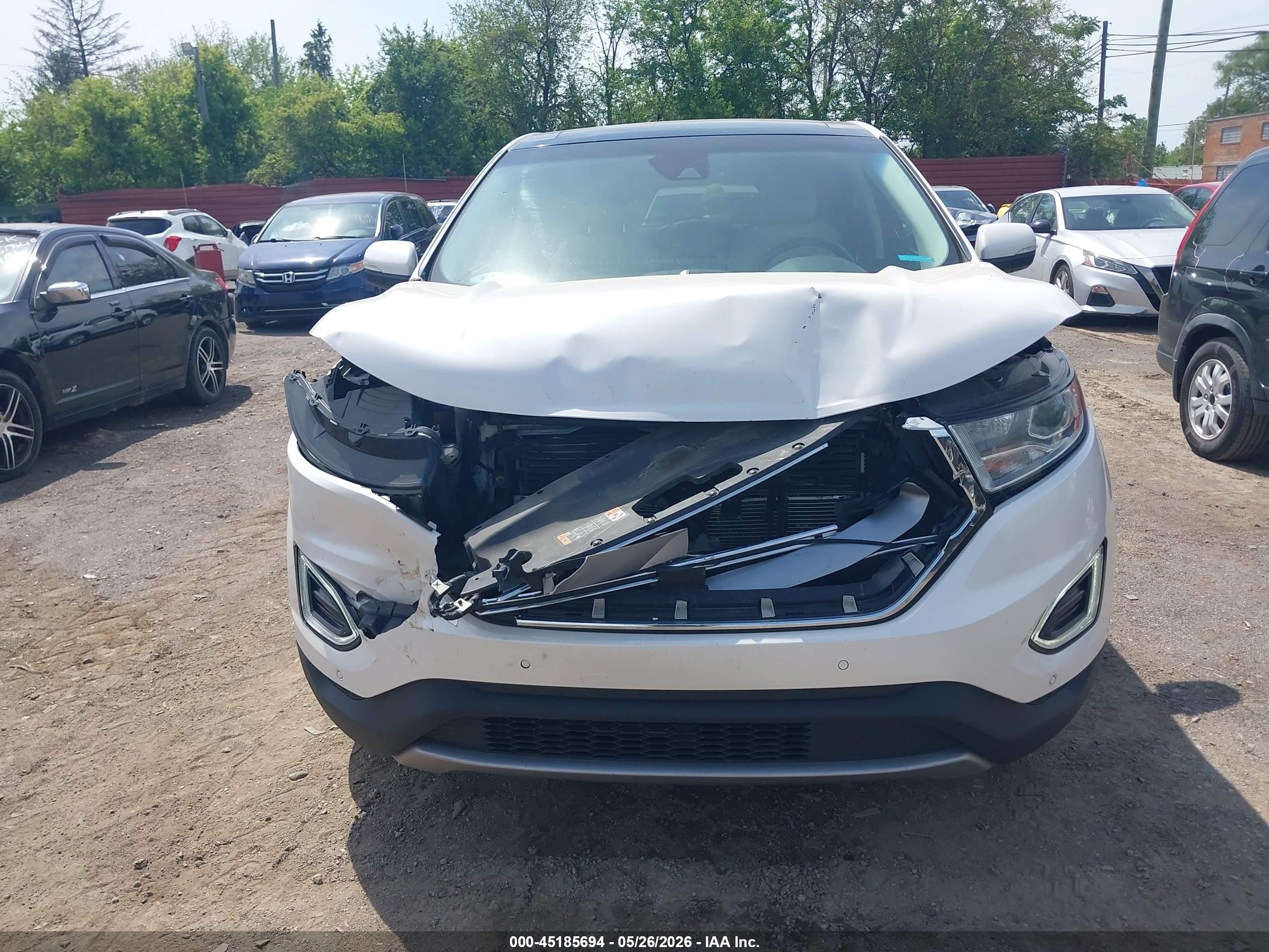 2016 Ford Edge Titanium White vin: 2FMPK4K89GBC13276