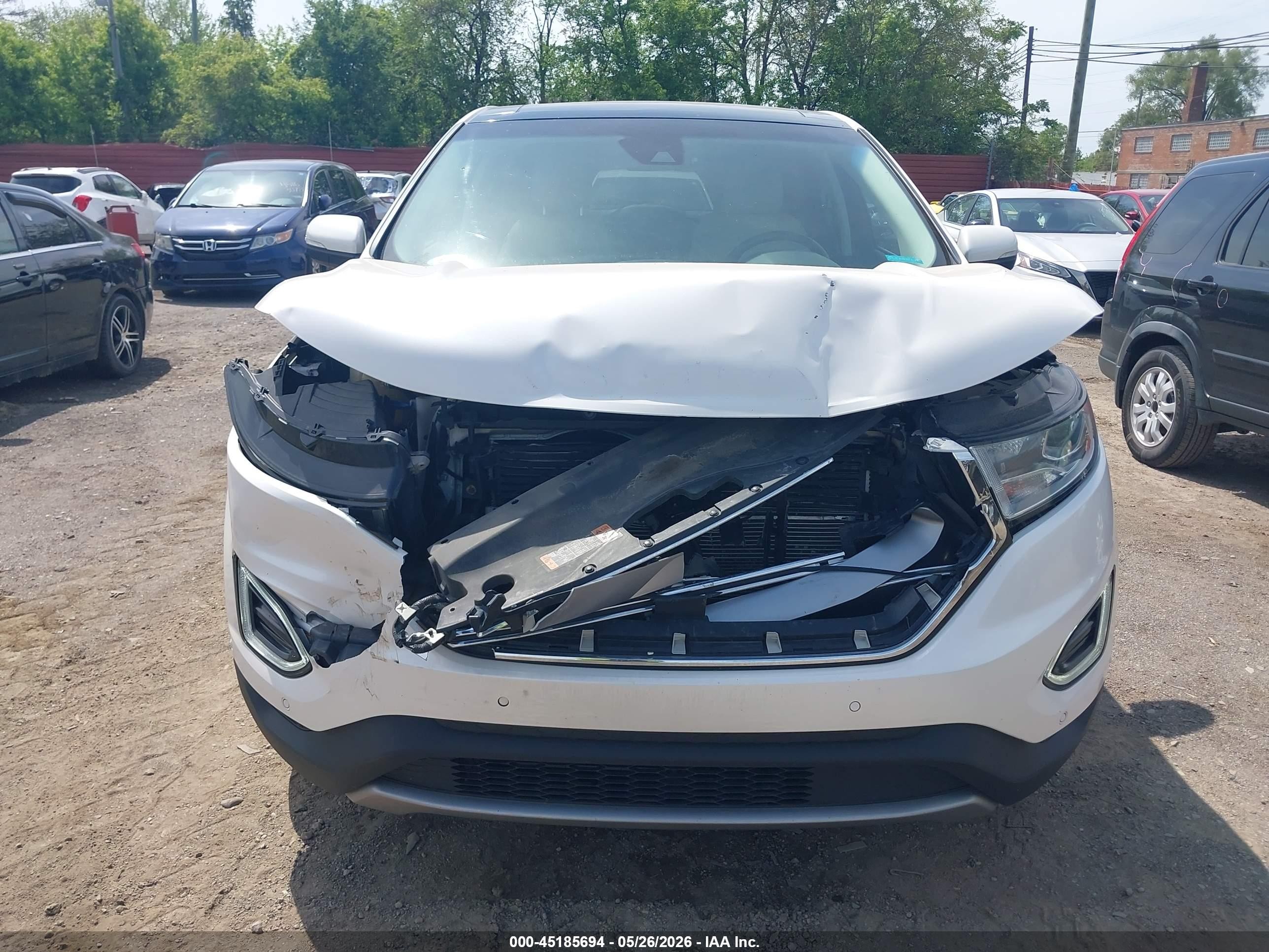 2016 Ford Edge Titanium White vin: 2FMPK4K89GBC13276
