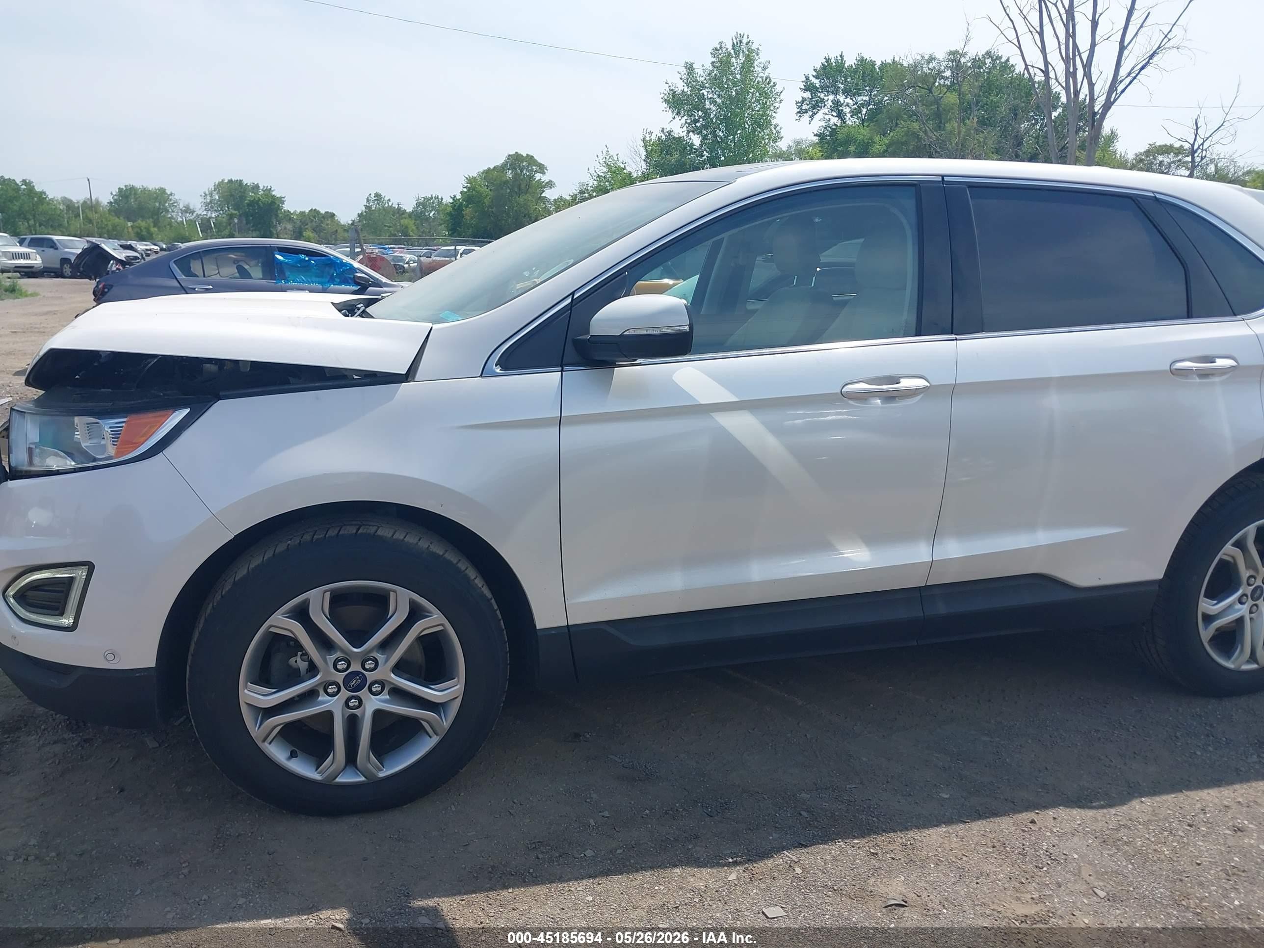 2016 Ford Edge Titanium White vin: 2FMPK4K89GBC13276
