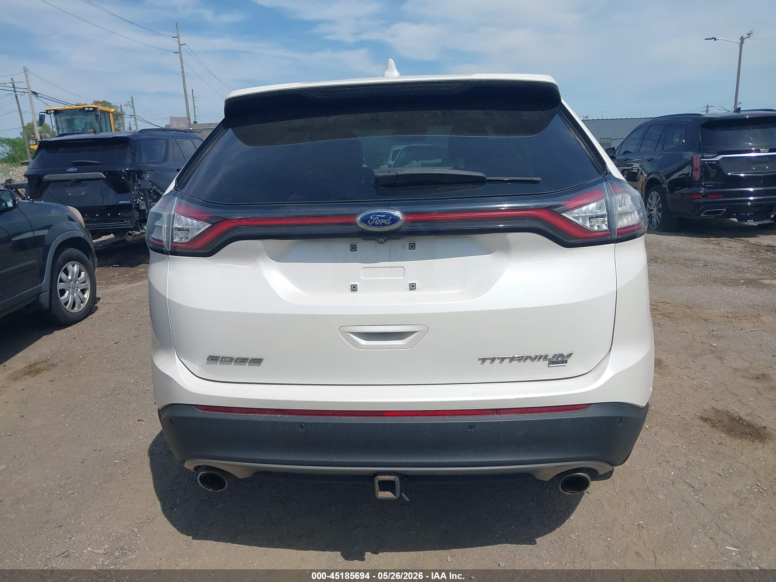 2016 Ford Edge Titanium White vin: 2FMPK4K89GBC13276