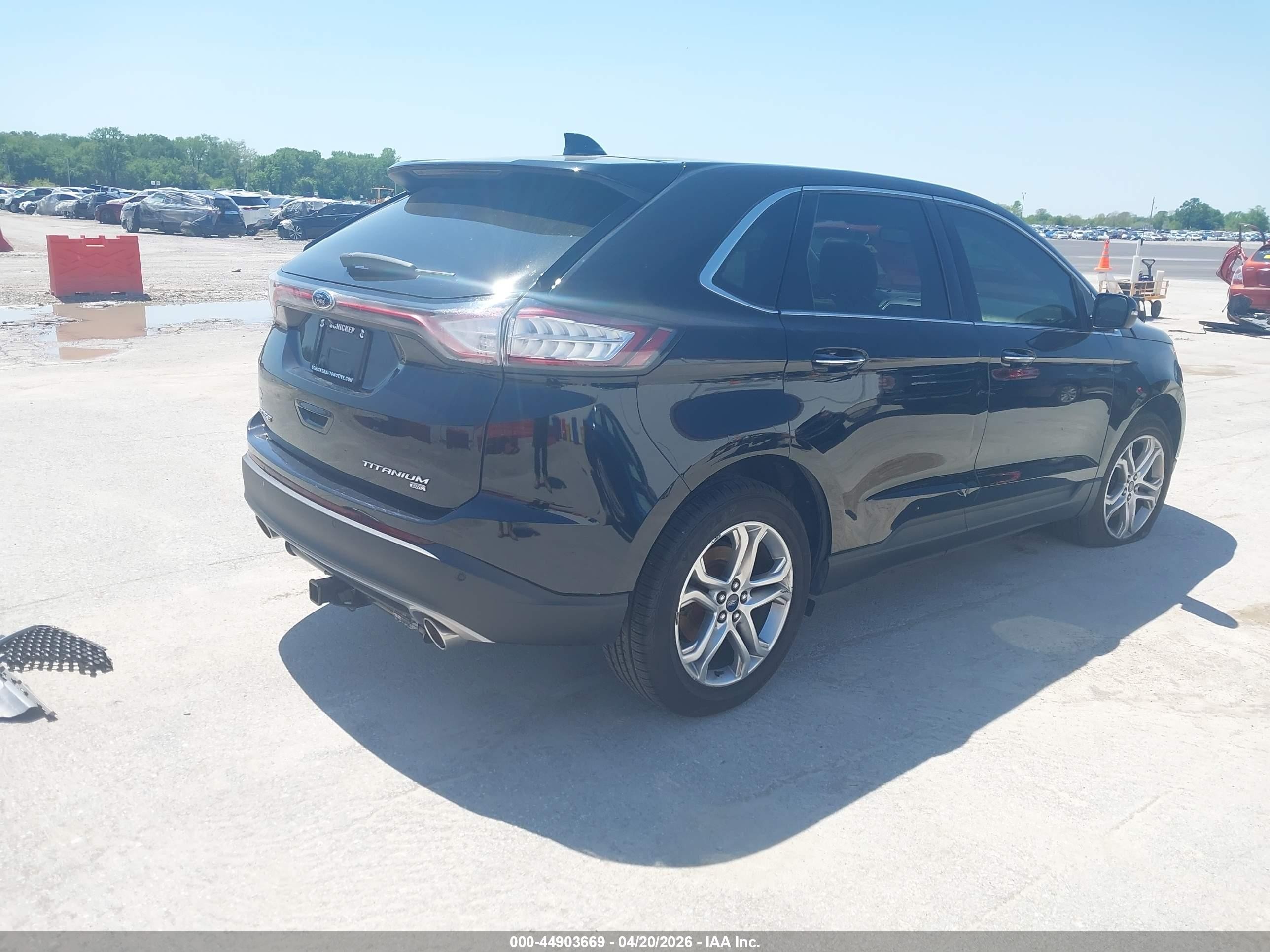2018 Ford Edge Titanium Черный vin: 2FMPK4K89JBB39333