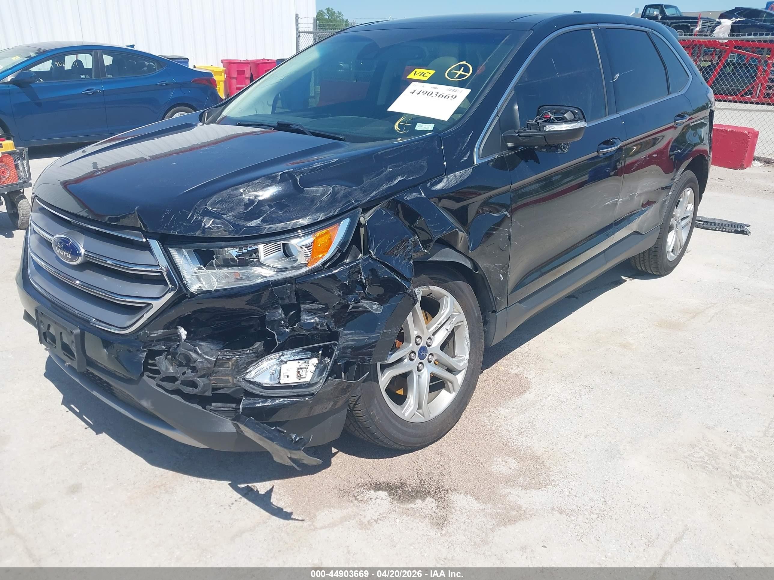 2018 Ford Edge Titanium Черный vin: 2FMPK4K89JBB39333