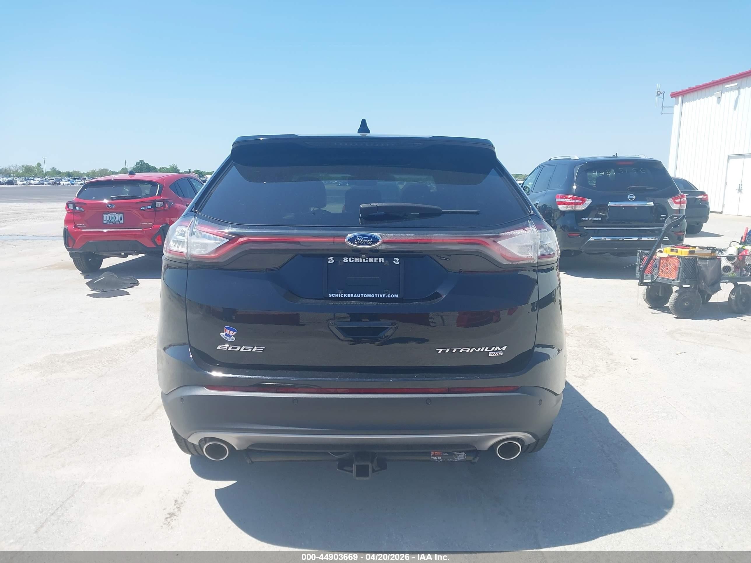 2018 Ford Edge Titanium Черный vin: 2FMPK4K89JBB39333