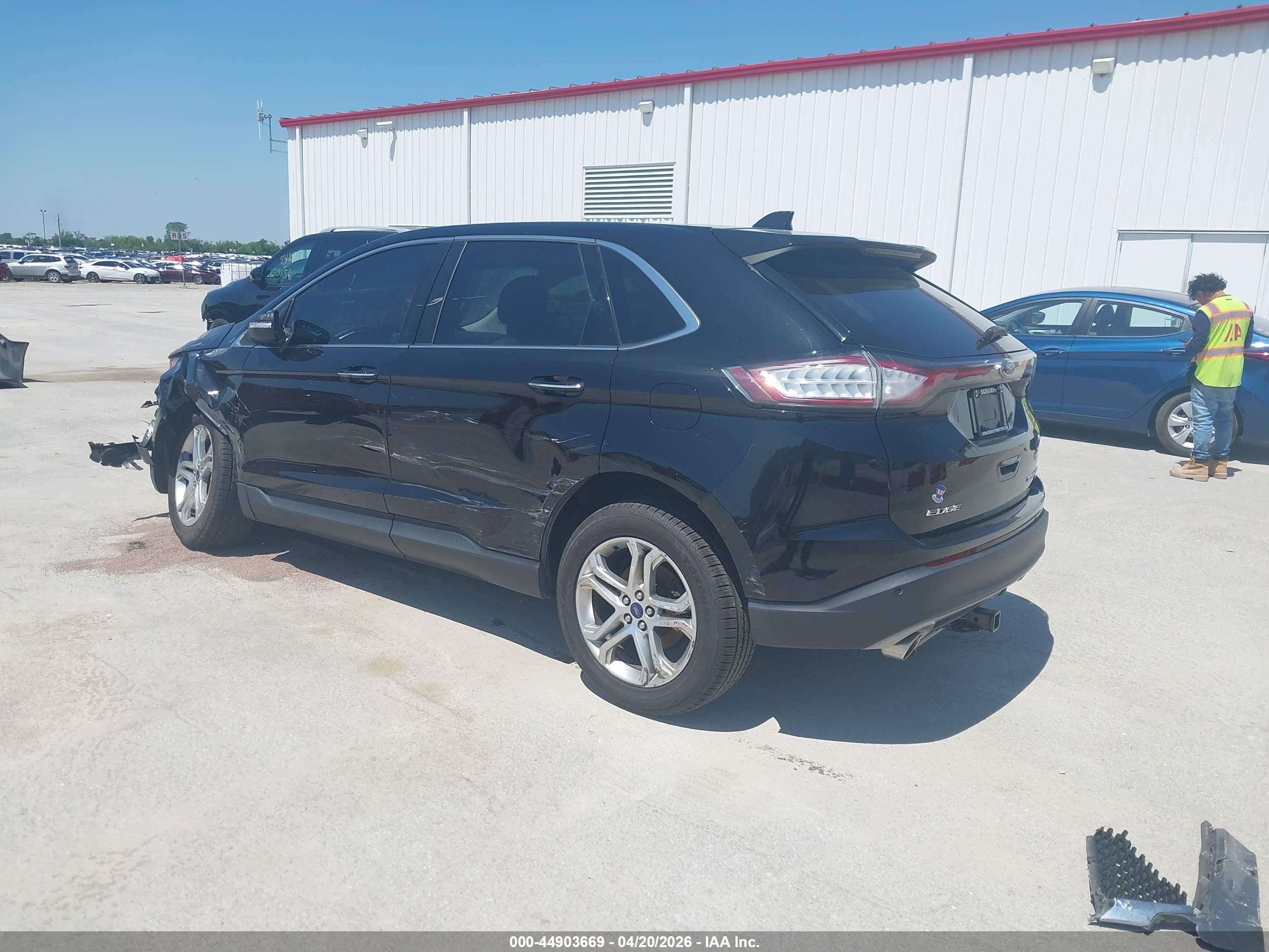 2018 Ford Edge Titanium Черный vin: 2FMPK4K89JBB39333