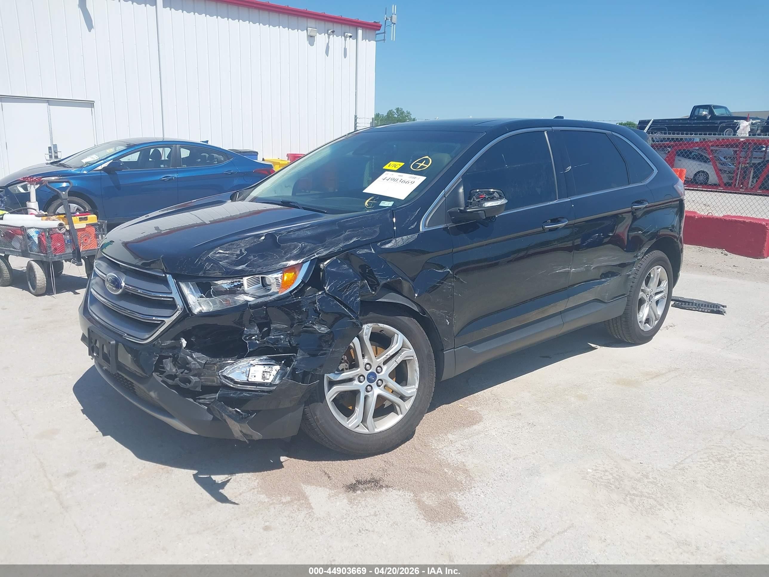 2018 Ford Edge Titanium Черный vin: 2FMPK4K89JBB39333