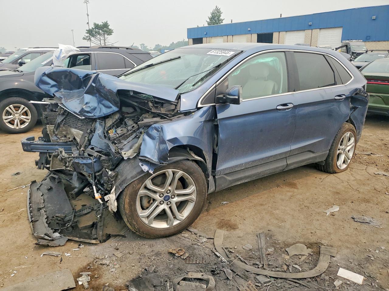 2018 Ford Edge Titanium Blue vin: 2FMPK4K89JBB57976