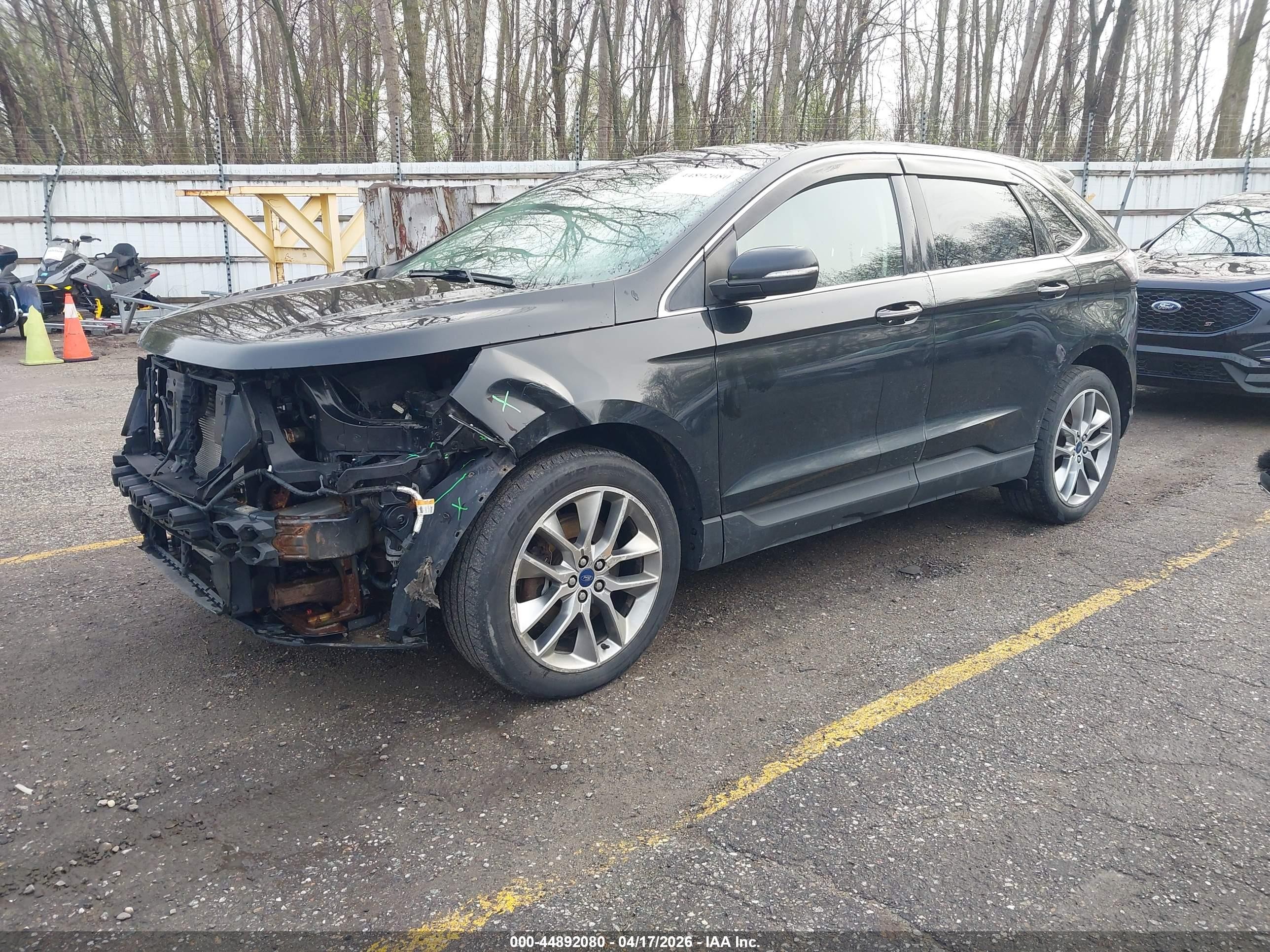 2015 Ford Edge Titanium Black vin: 2FMPK4K8XFBB40000