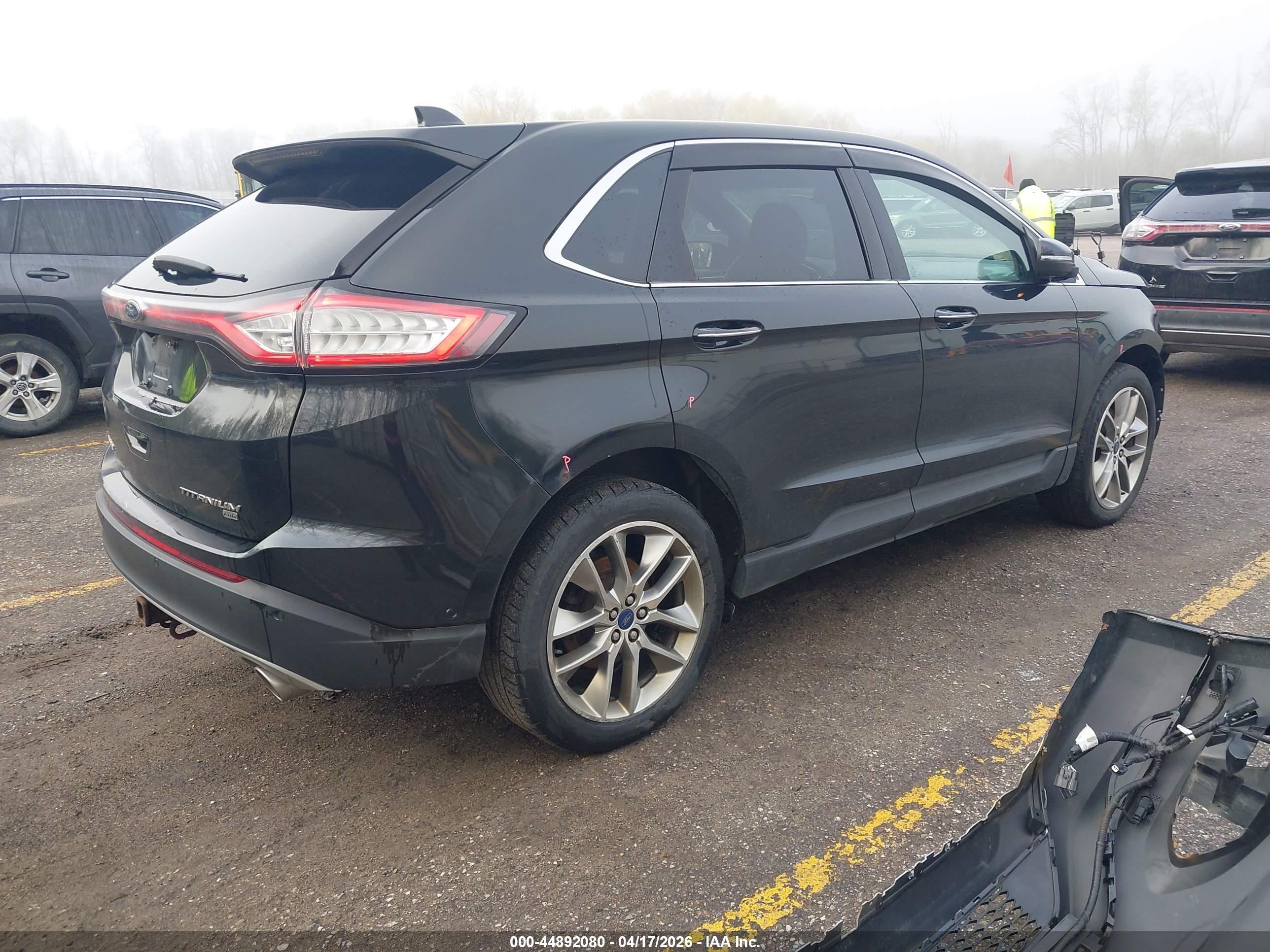 2015 Ford Edge Titanium Black vin: 2FMPK4K8XFBB40000