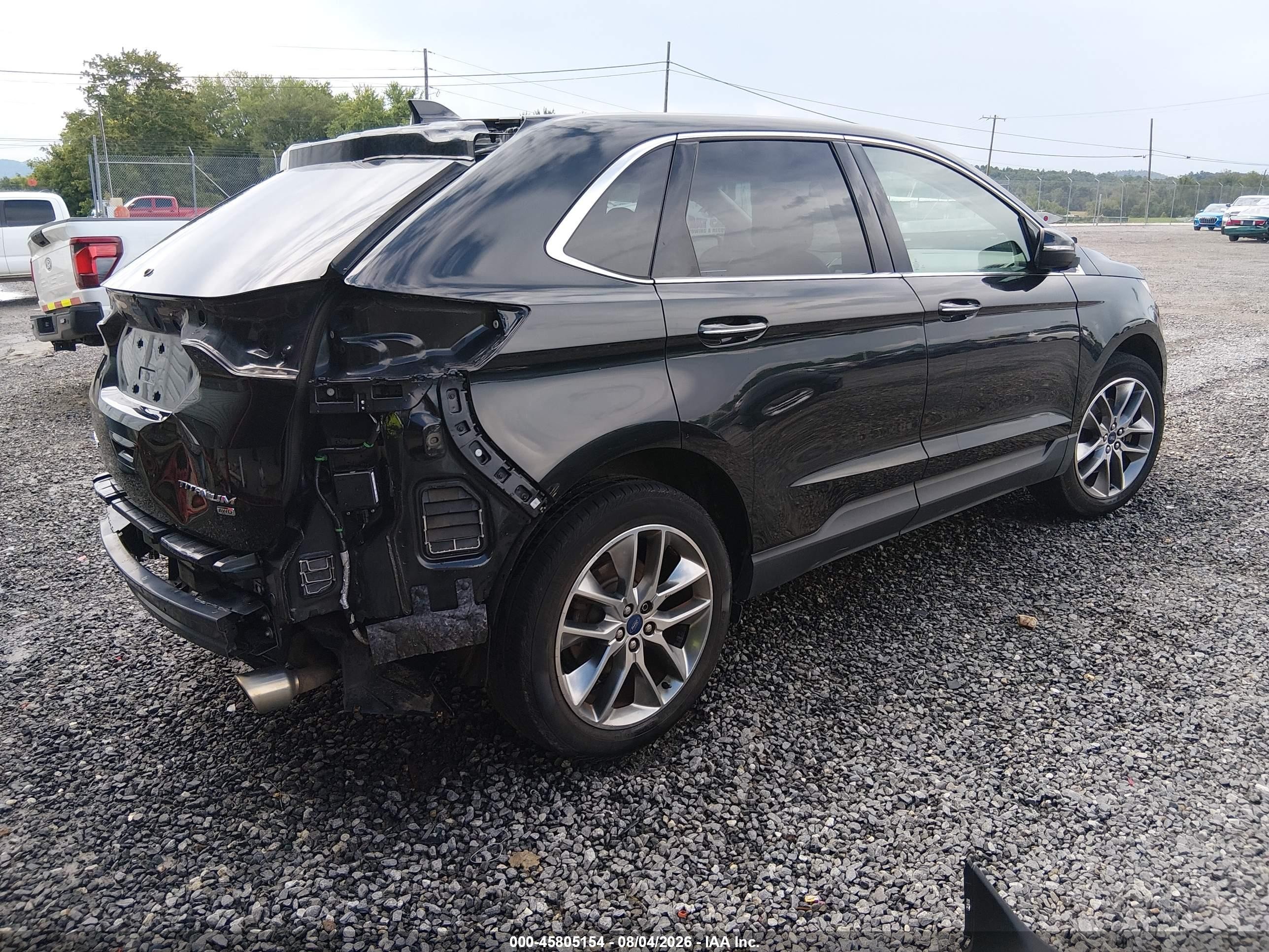 2015 Ford Edge Titanium Черный vin: 2FMPK4K8XFBB98771