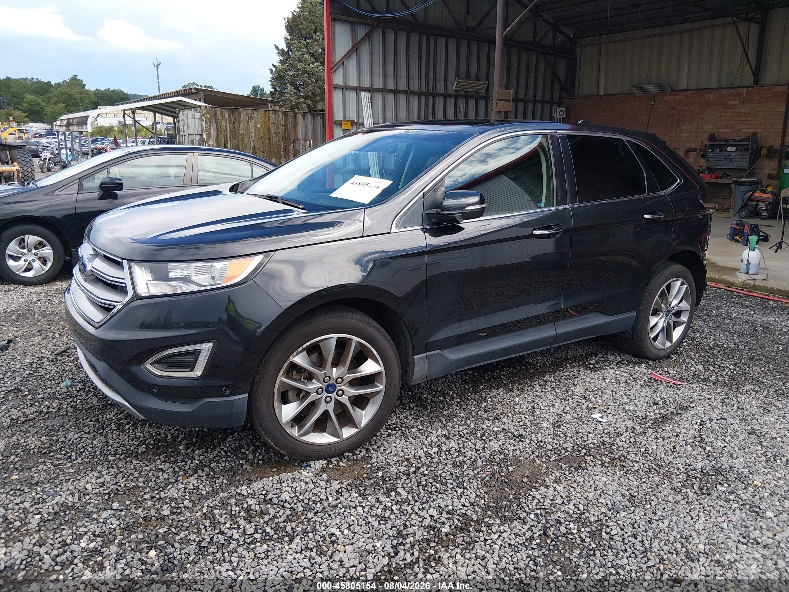 2015 Ford Edge Titanium Черный vin: 2FMPK4K8XFBB98771