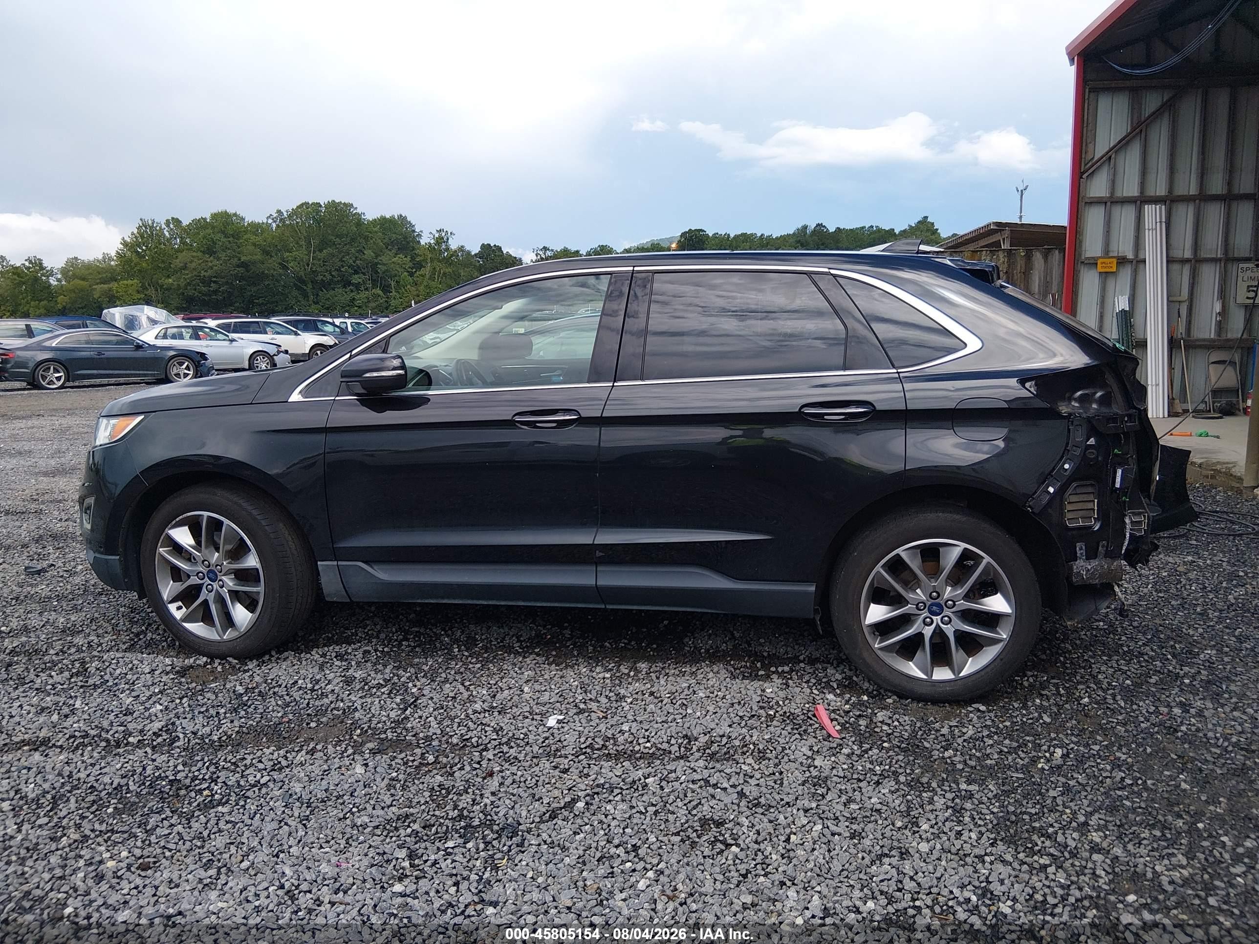 2015 Ford Edge Titanium Черный vin: 2FMPK4K8XFBB98771