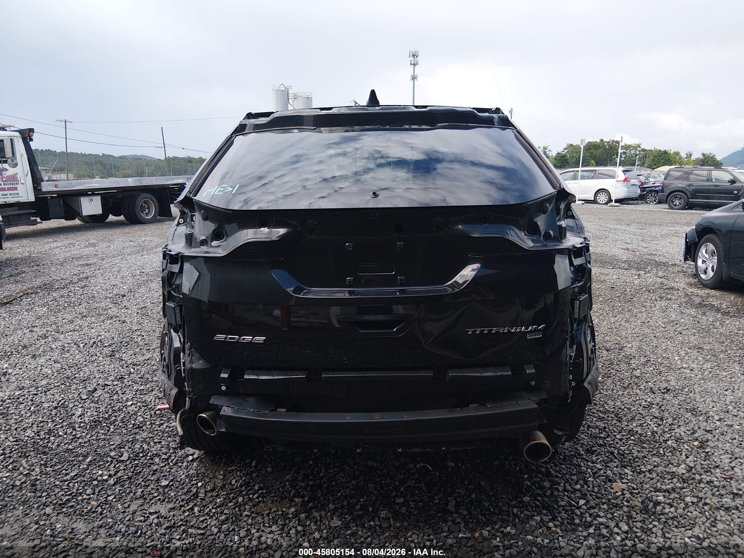 2015 Ford Edge Titanium Черный vin: 2FMPK4K8XFBB98771