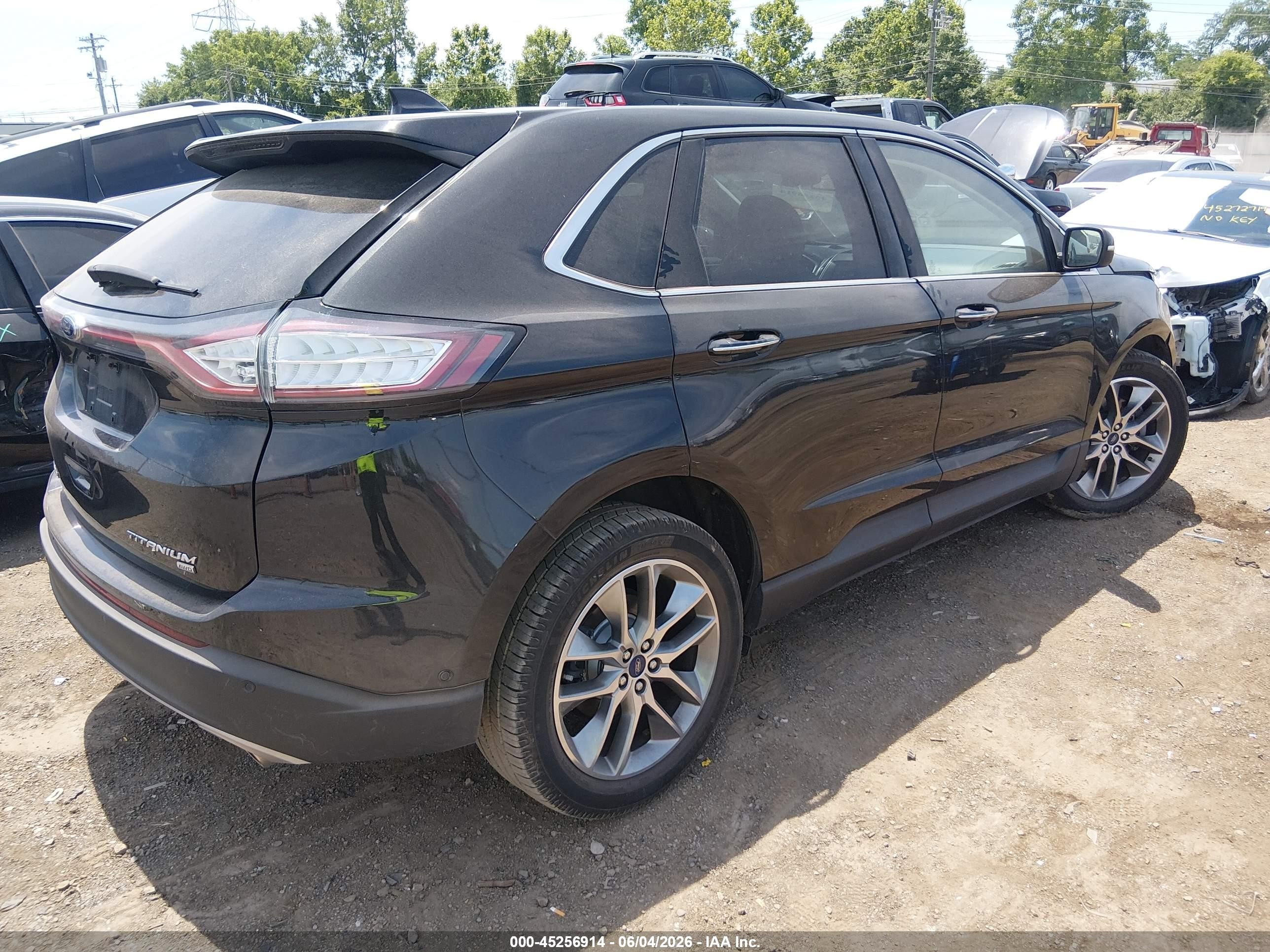 2015 Ford Edge Titanium Black vin: 2FMPK4K8XFBC09039