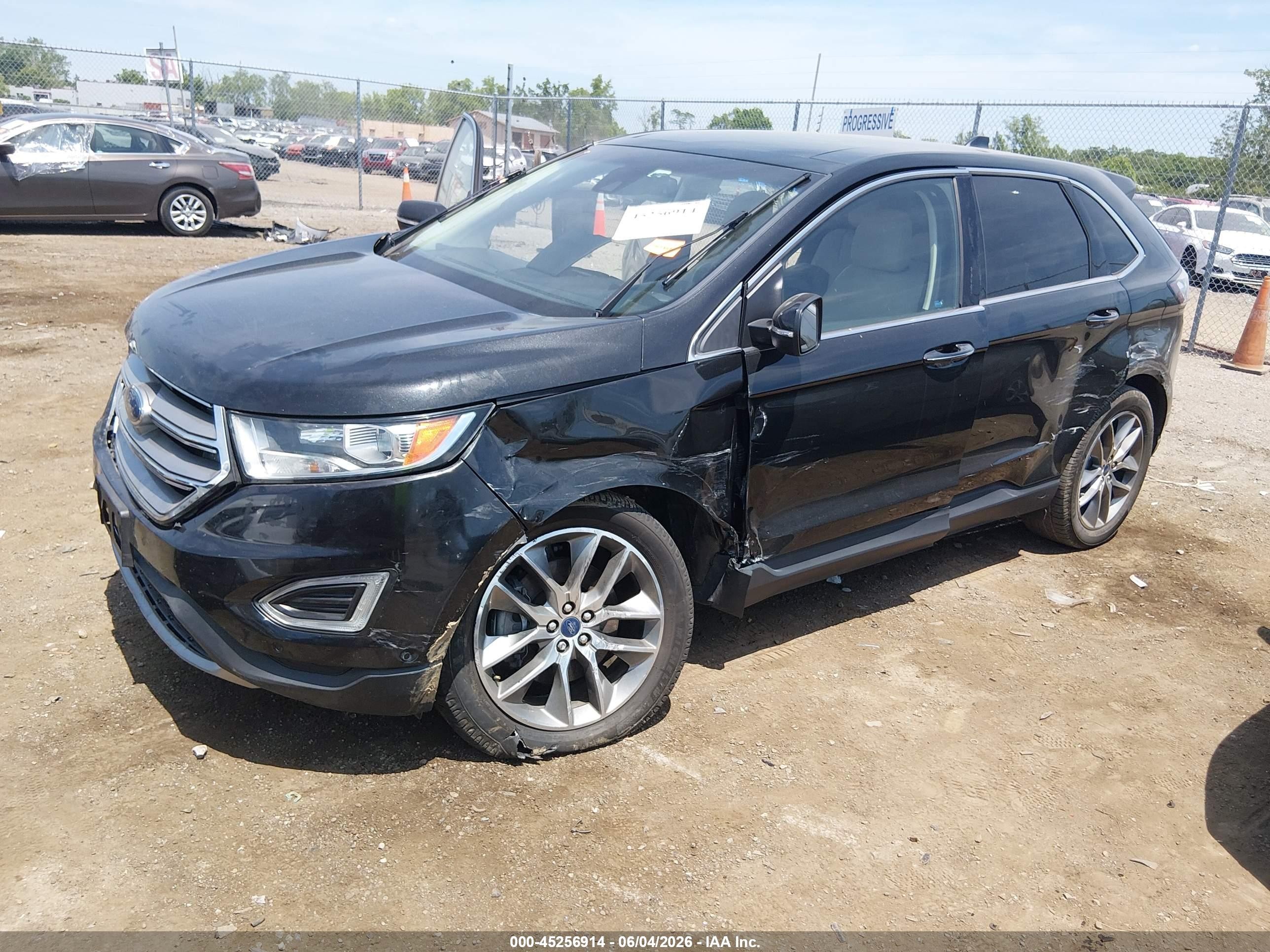 2015 Ford Edge Titanium Black vin: 2FMPK4K8XFBC09039