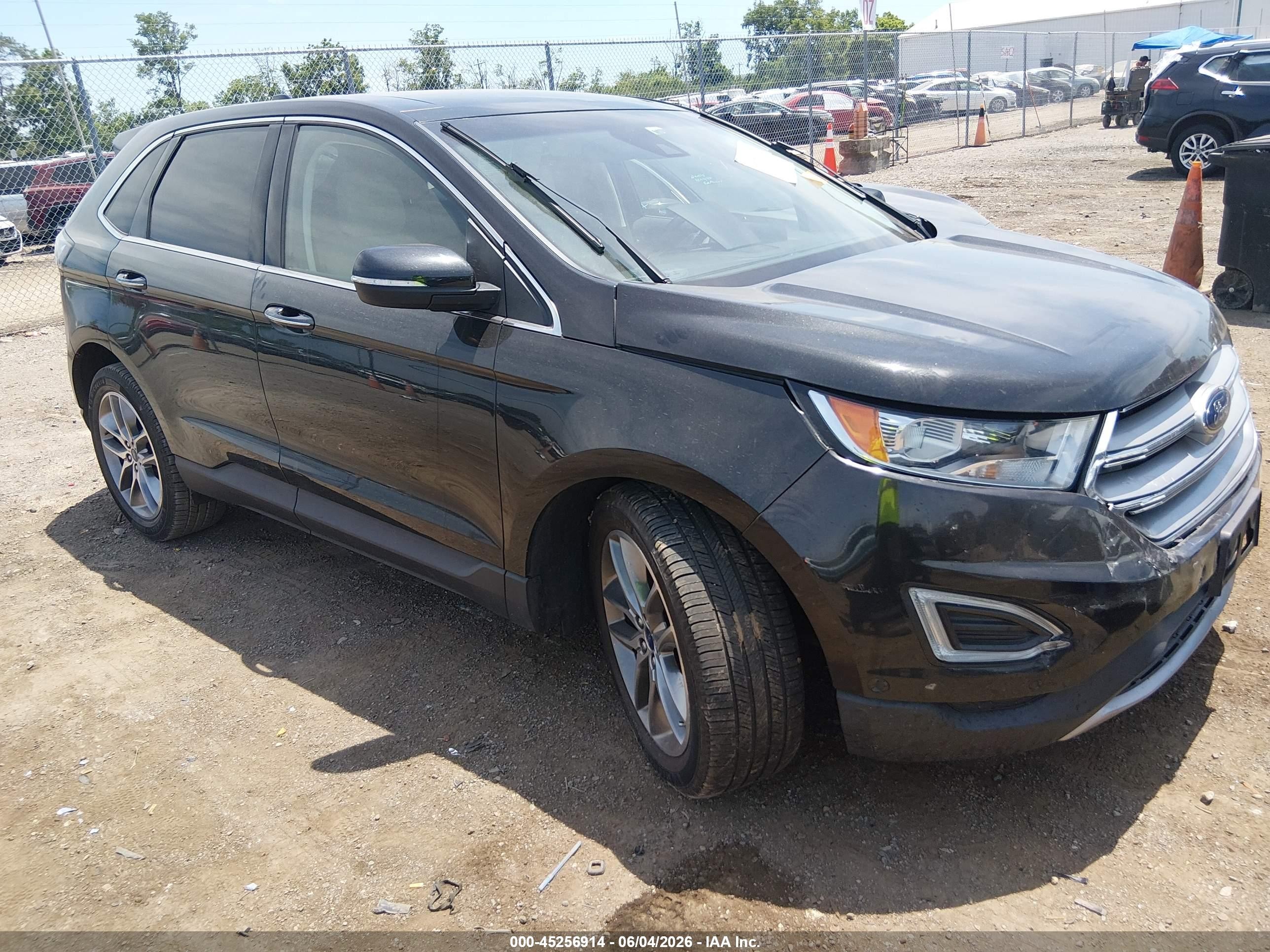 2015 Ford Edge Titanium Черный vin: 2FMPK4K8XFBC09039