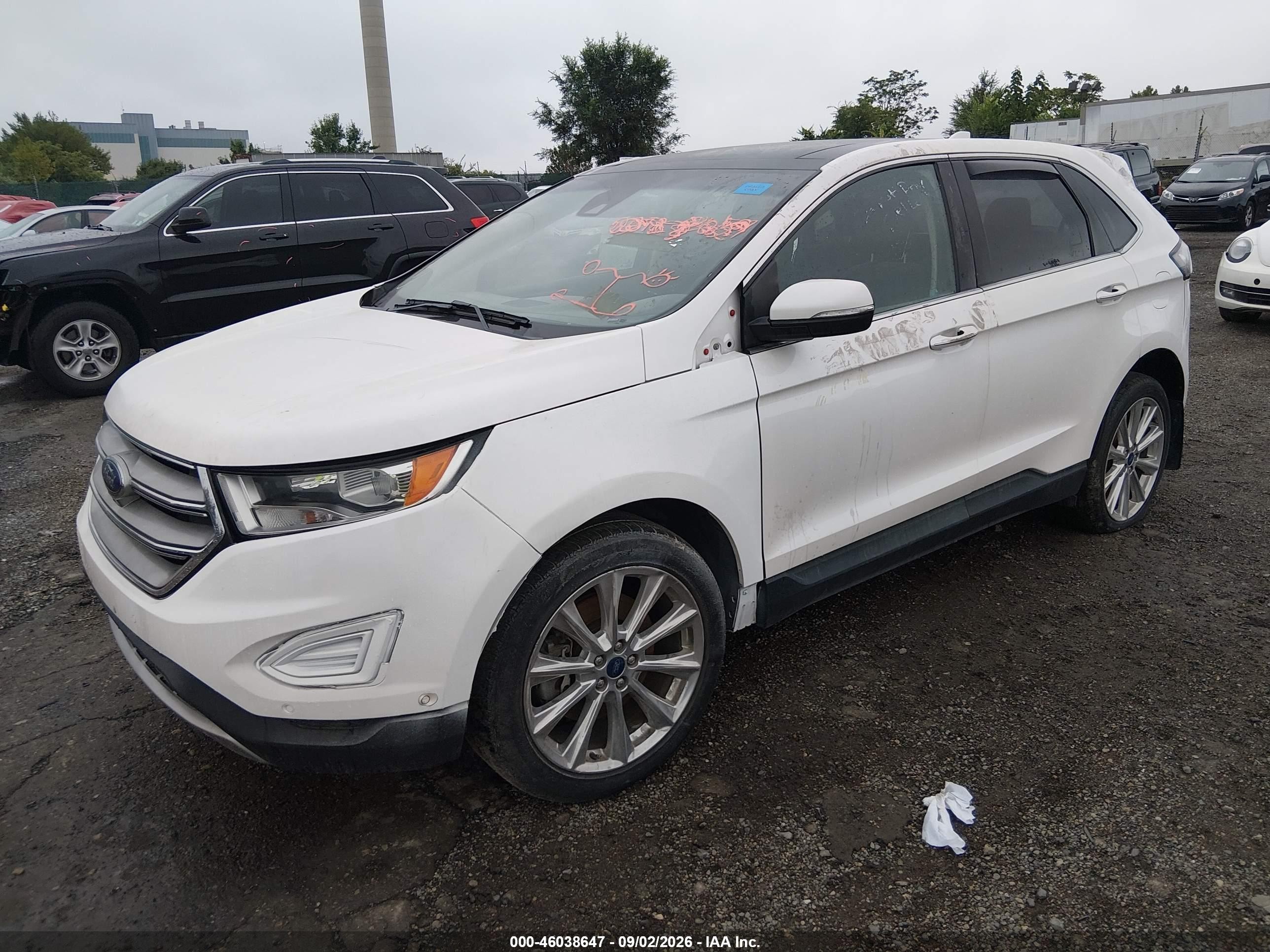 2018 Ford Edge Titanium White vin: 2FMPK4K8XJBB62071