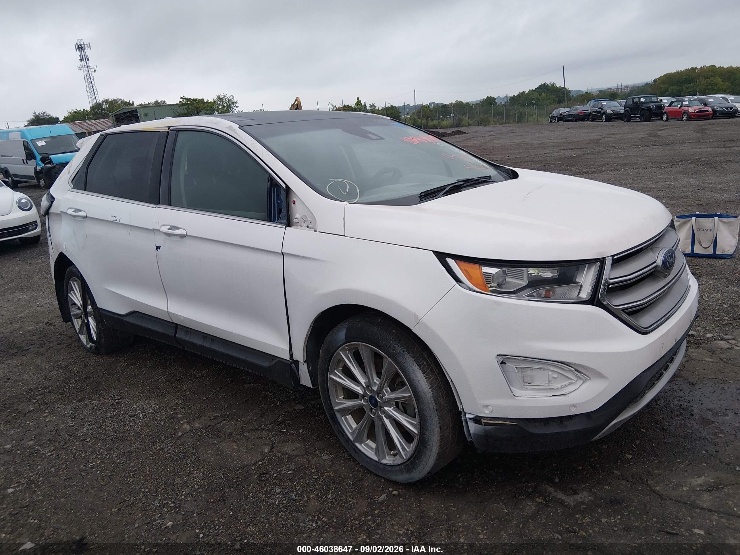 2018 Ford Edge Titanium White vin: 2FMPK4K8XJBB62071