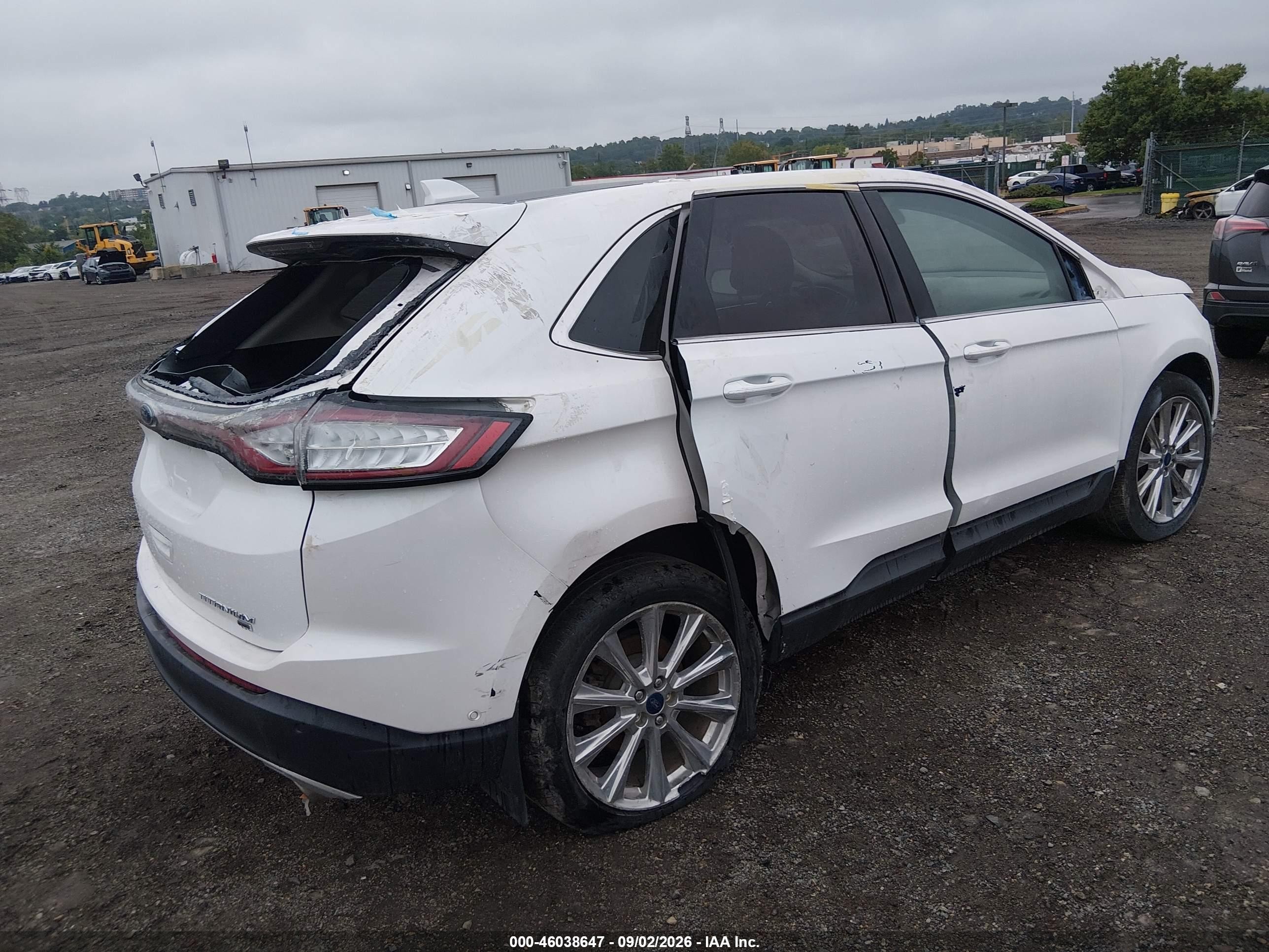 2018 Ford Edge Titanium White vin: 2FMPK4K8XJBB62071