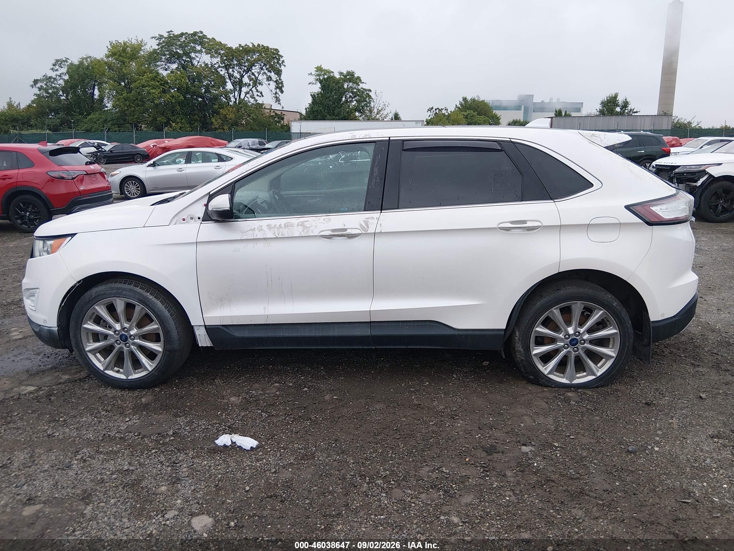 2018 Ford Edge Titanium White vin: 2FMPK4K8XJBB62071