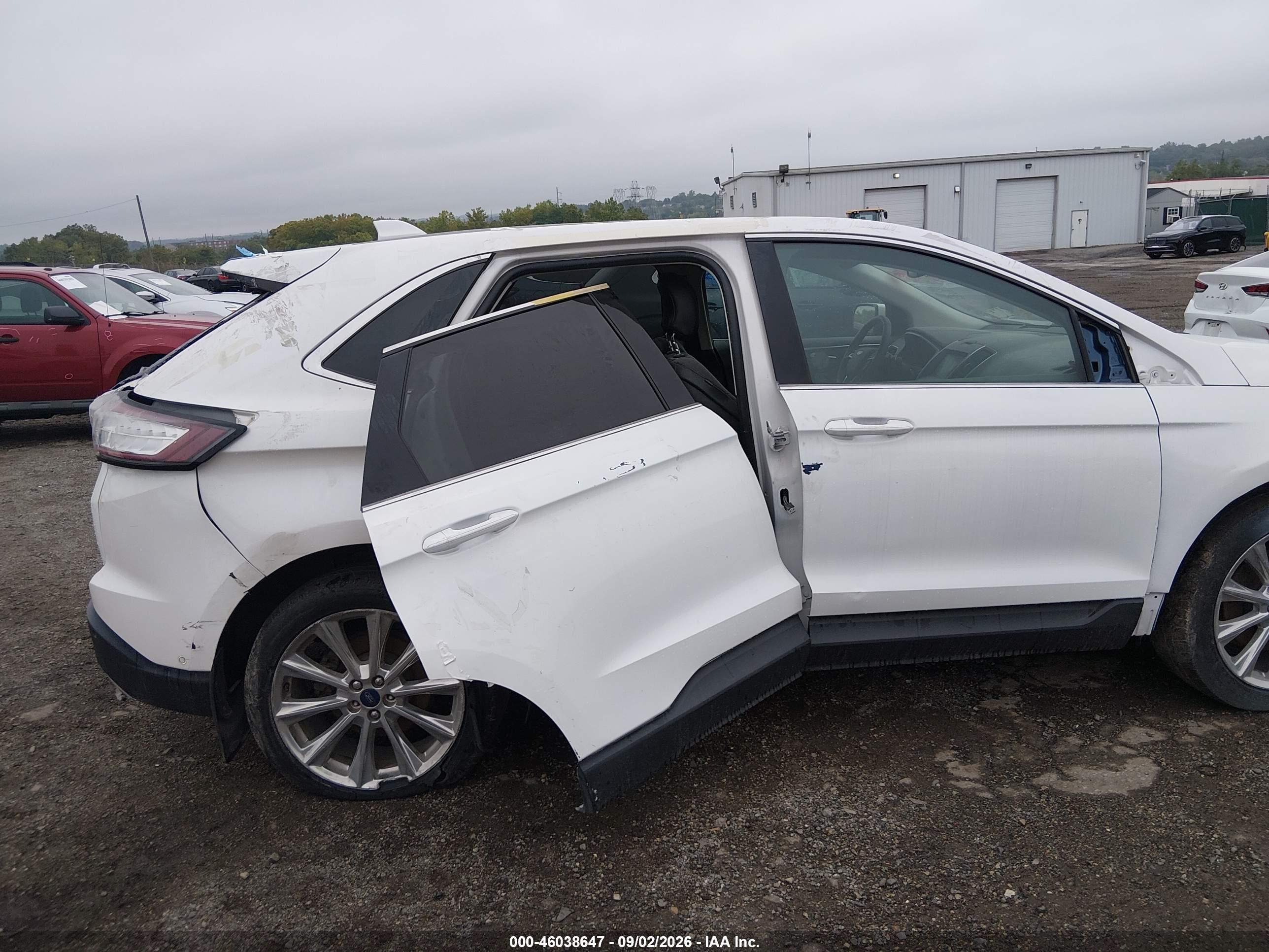 2018 Ford Edge Titanium White vin: 2FMPK4K8XJBB62071
