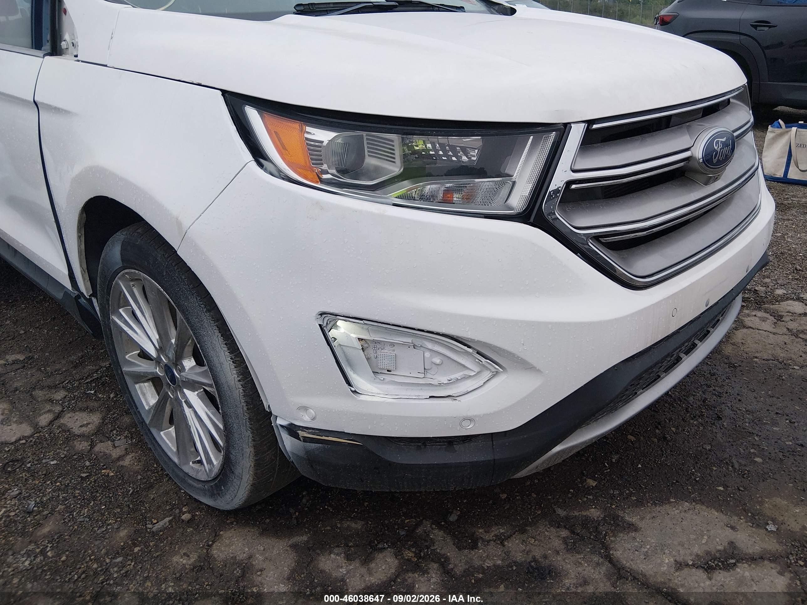 2018 Ford Edge Titanium White vin: 2FMPK4K8XJBB62071