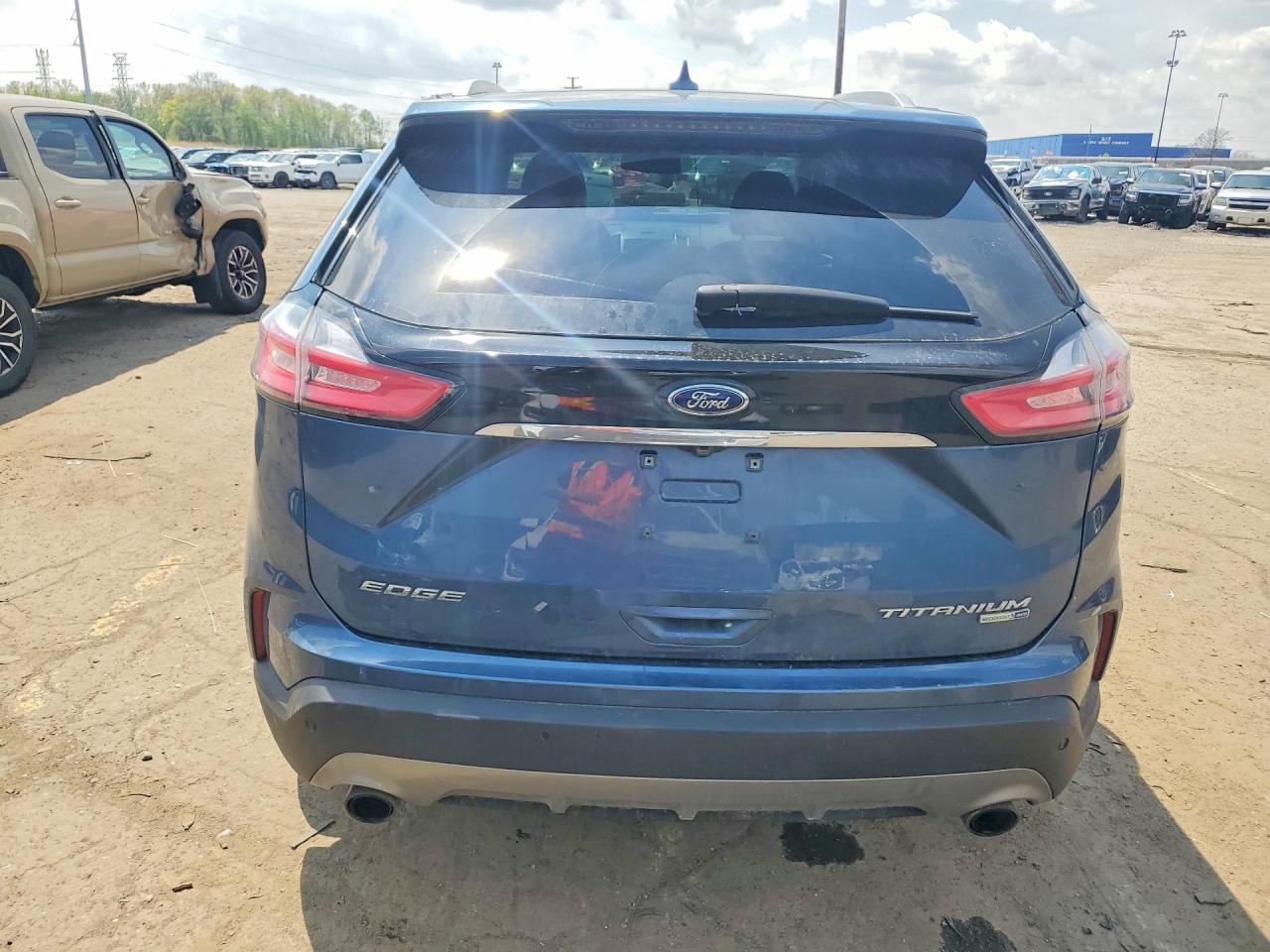 2019 Ford Edge Синий vin: 2FMPK4K90KBC10347