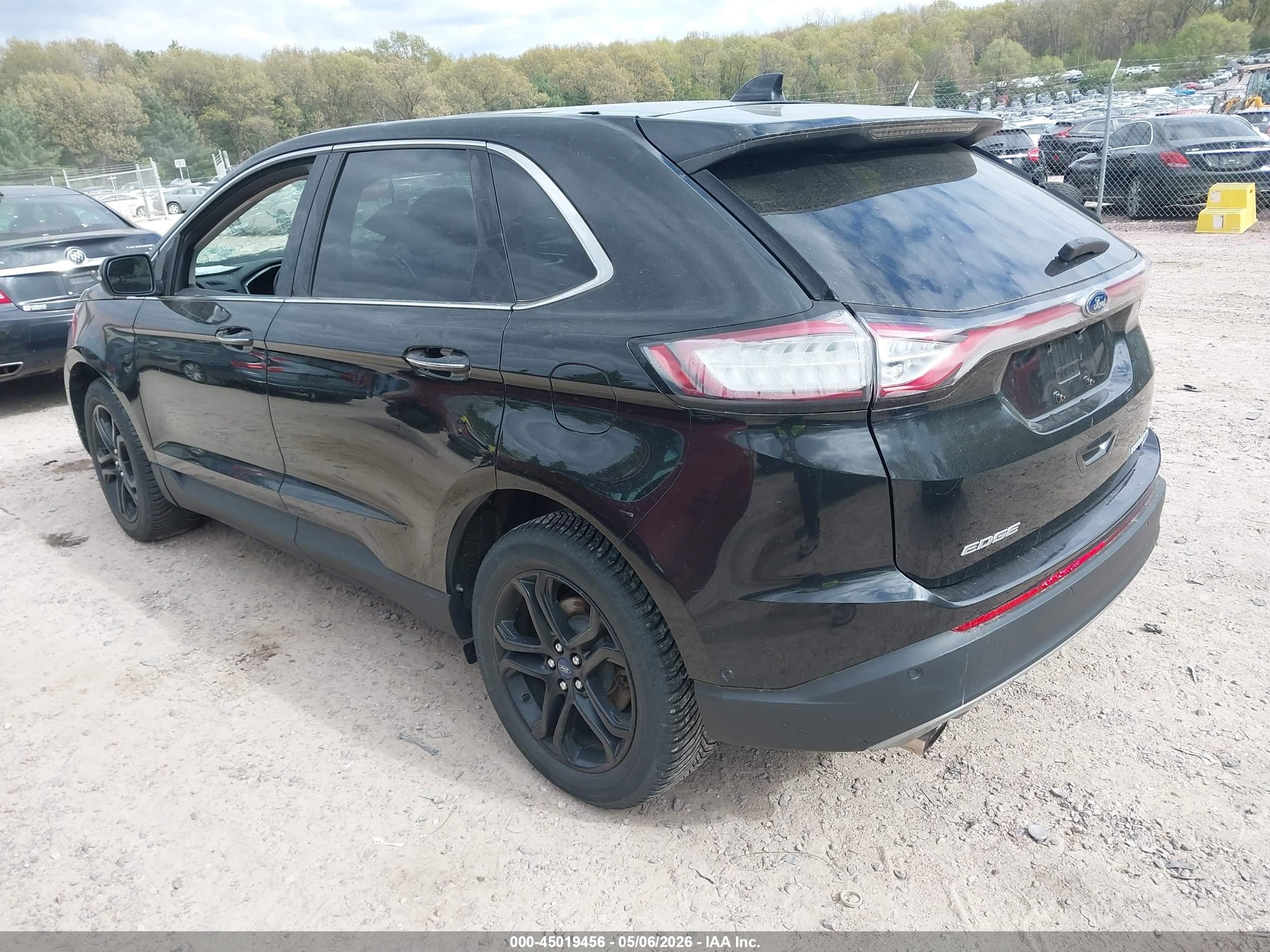2015 Ford Edge Titanium Black vin: 2FMPK4K91FBB05130