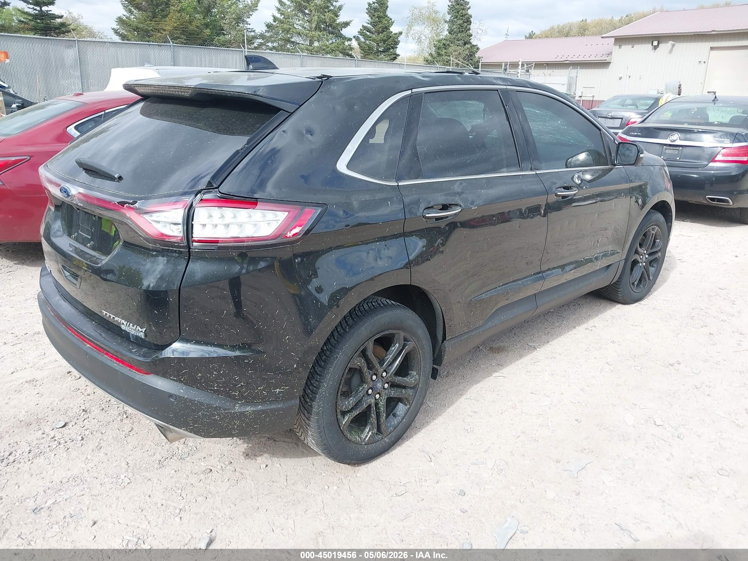 2015 Ford Edge Titanium Black vin: 2FMPK4K91FBB05130