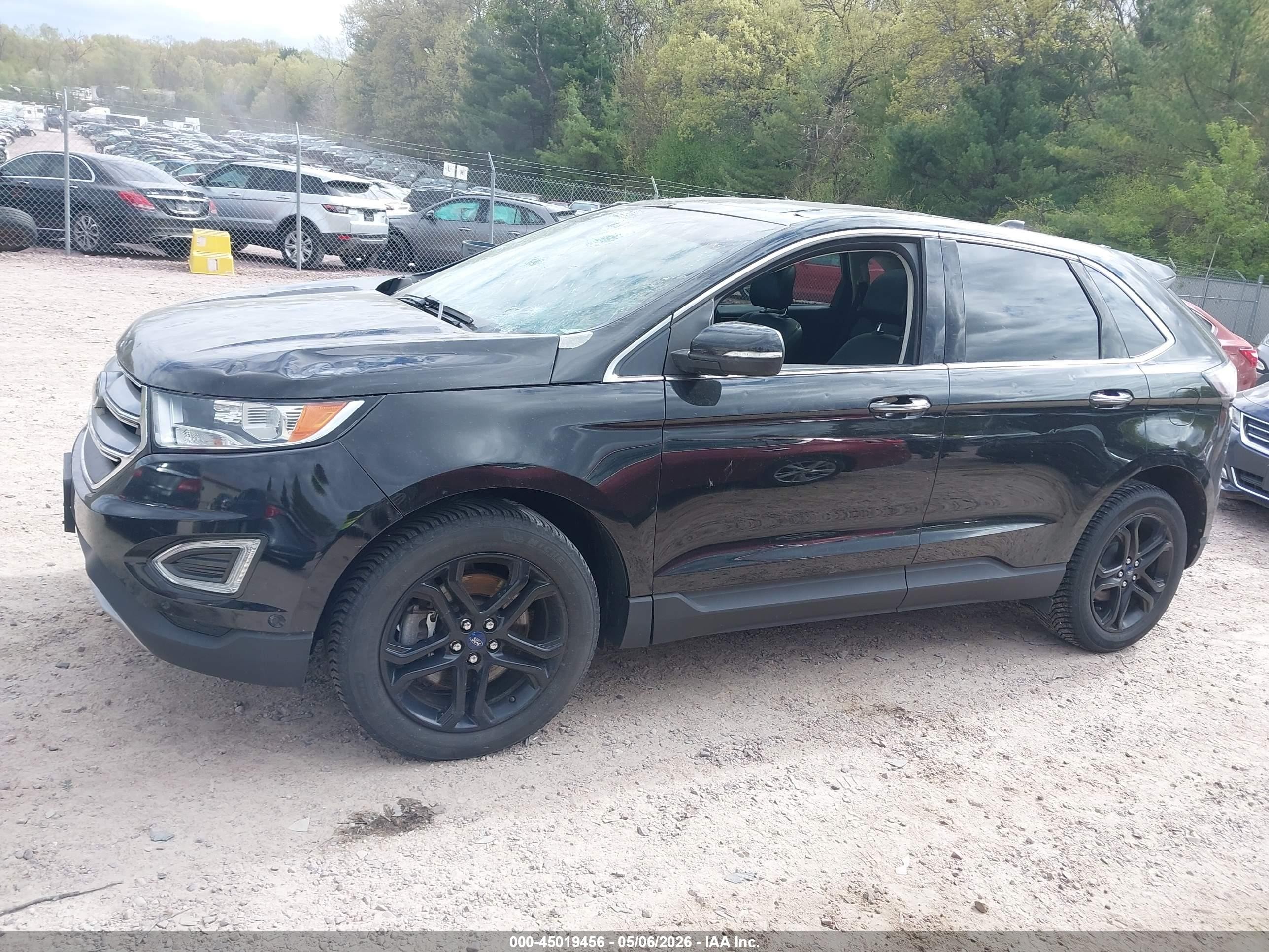 2015 Ford Edge Titanium Black vin: 2FMPK4K91FBB05130