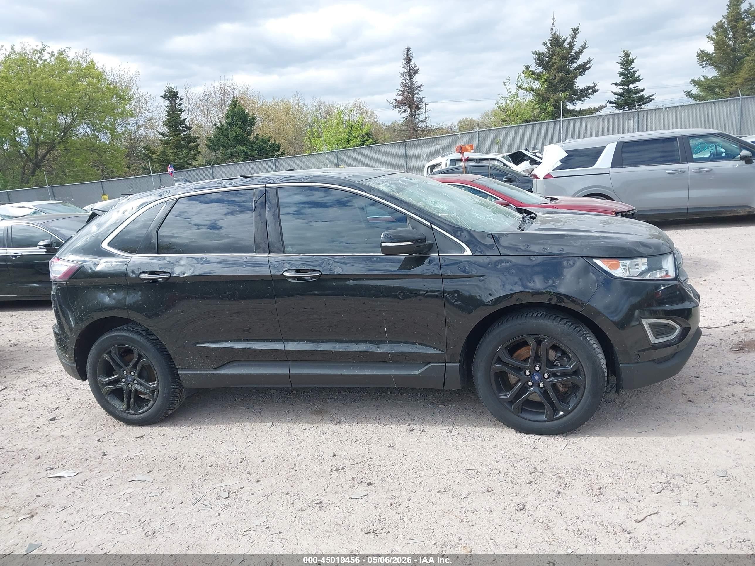 2015 Ford Edge Titanium Black vin: 2FMPK4K91FBB05130