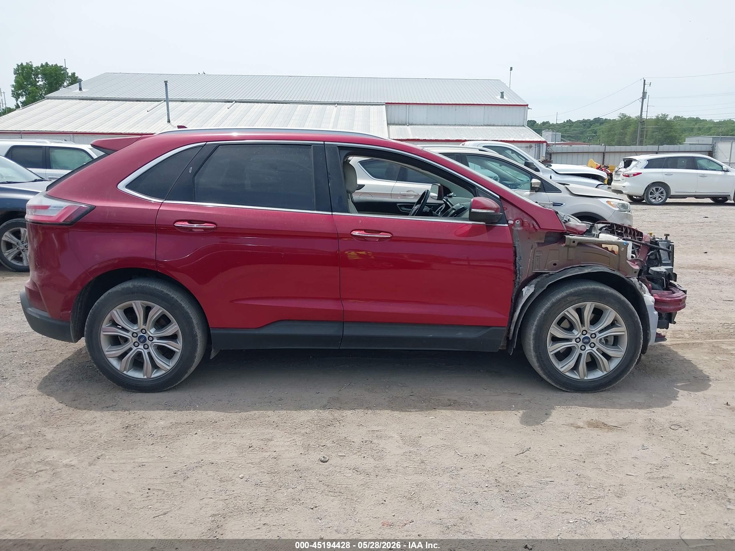 2019 Ford Edge Titanium Красный vin: 2FMPK4K91KBB23606