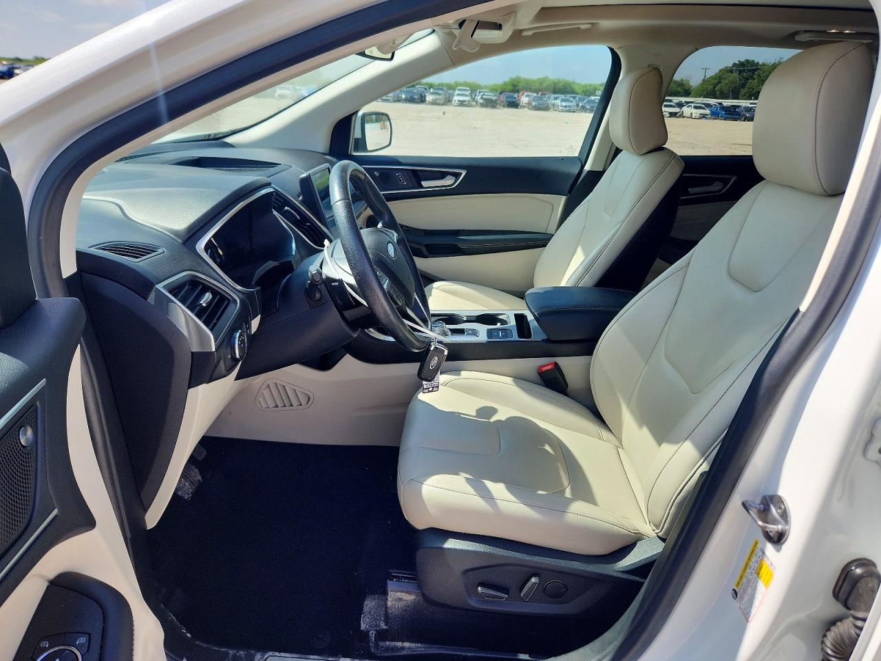 2021 Ford Edge Titanium White vin: 2FMPK4K91MBA26375