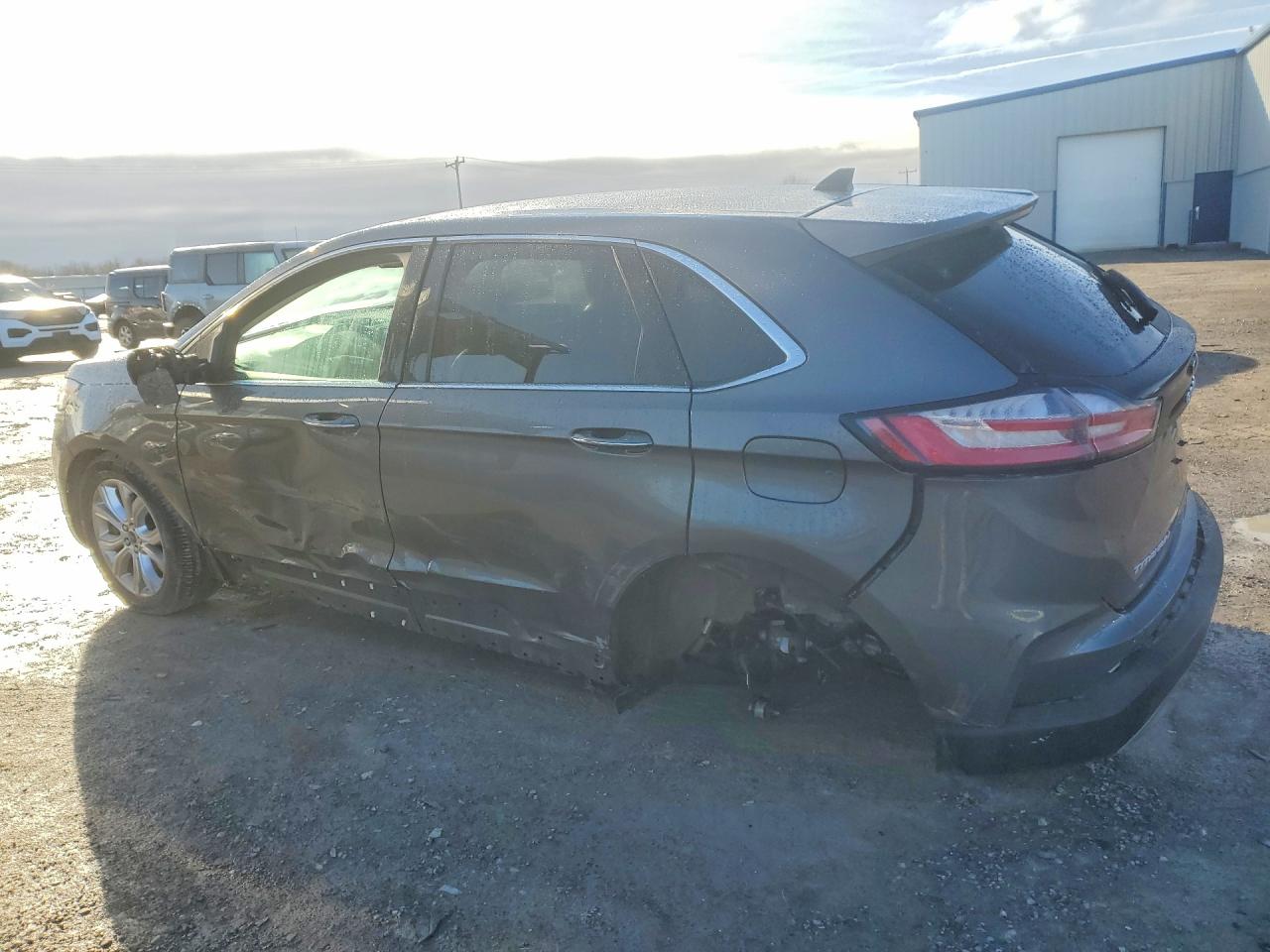 2022 Ford Edge Titanium Gray vin: 2FMPK4K91NBA94855