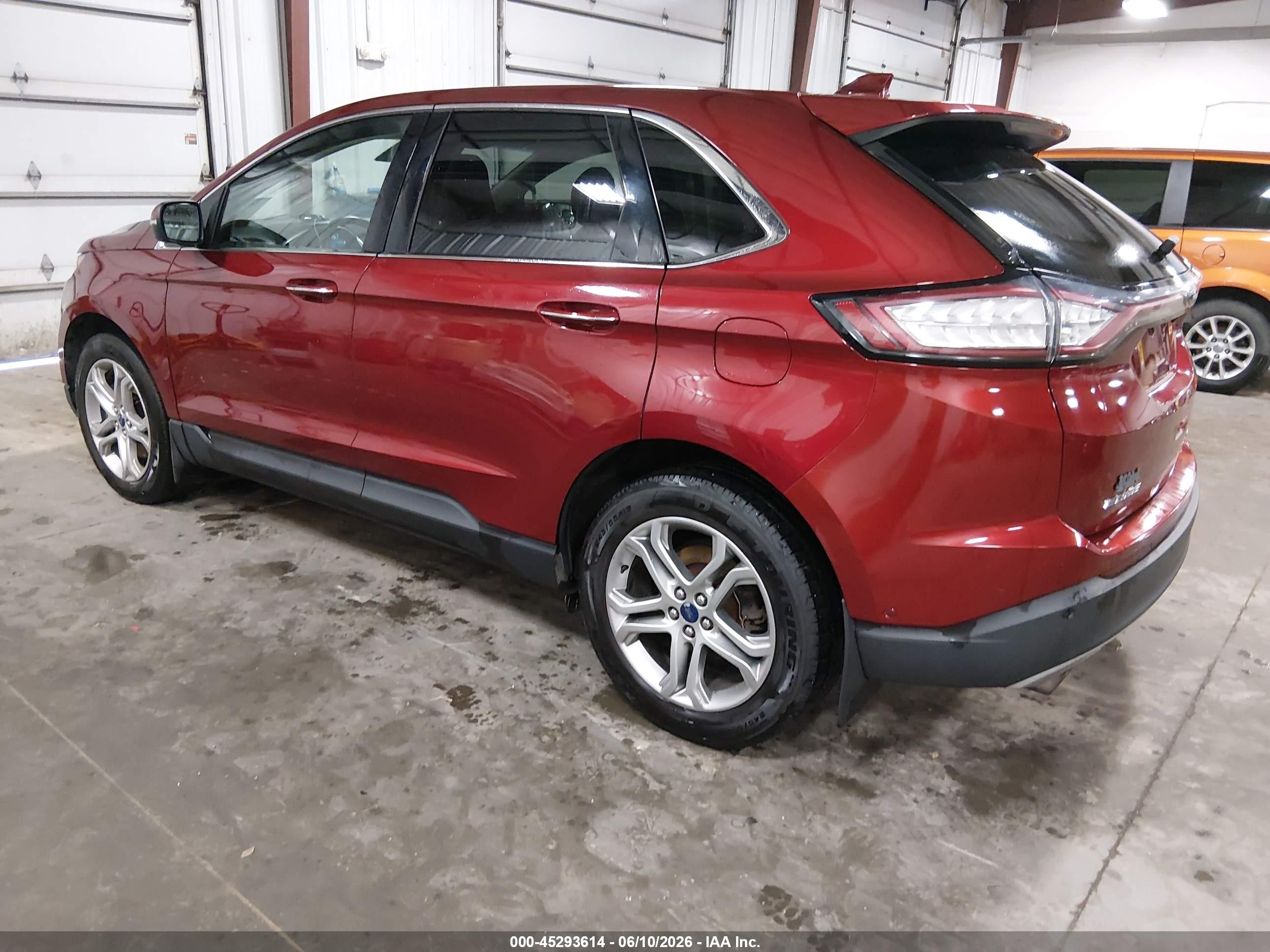 2015 Ford Edge Titanium Red vin: 2FMPK4K92FBB49850