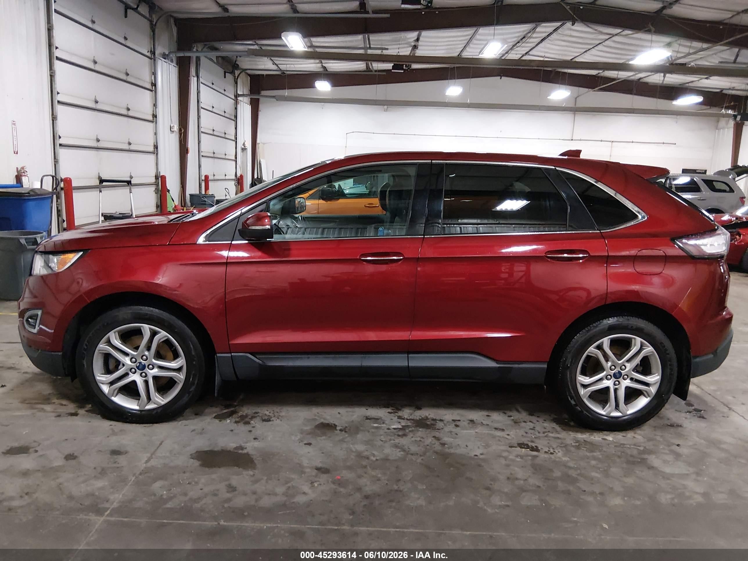 2015 Ford Edge Titanium Red vin: 2FMPK4K92FBB49850