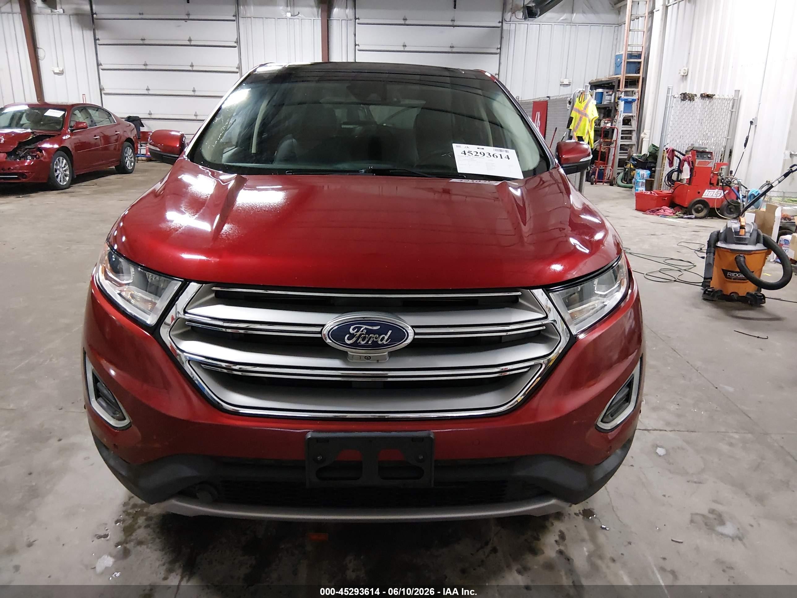 2015 Ford Edge Titanium Red vin: 2FMPK4K92FBB49850