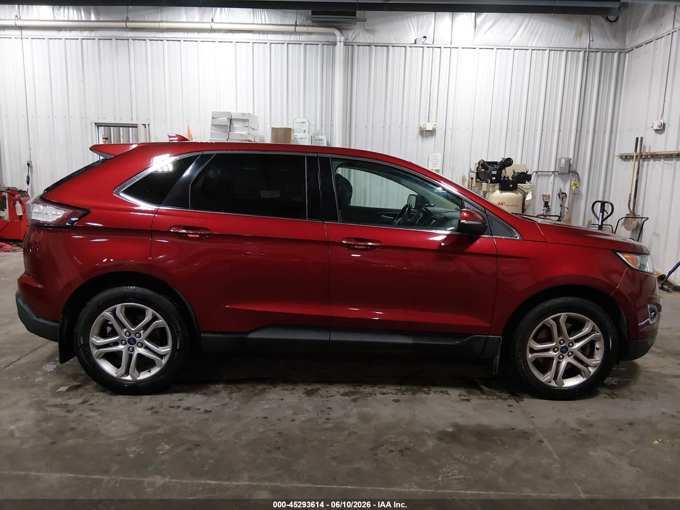 2015 Ford Edge Titanium Red vin: 2FMPK4K92FBB49850