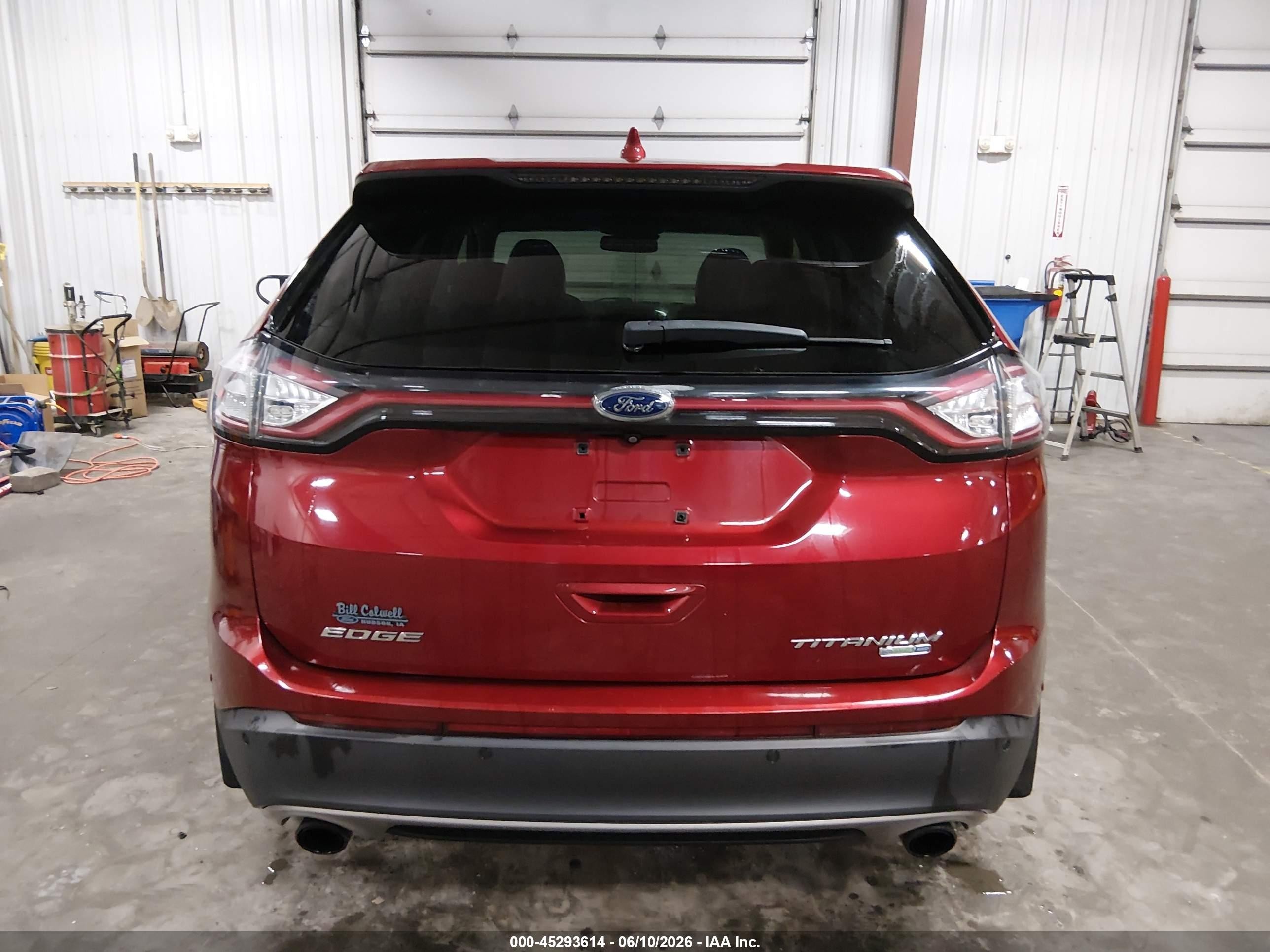 2015 Ford Edge Titanium Red vin: 2FMPK4K92FBB49850