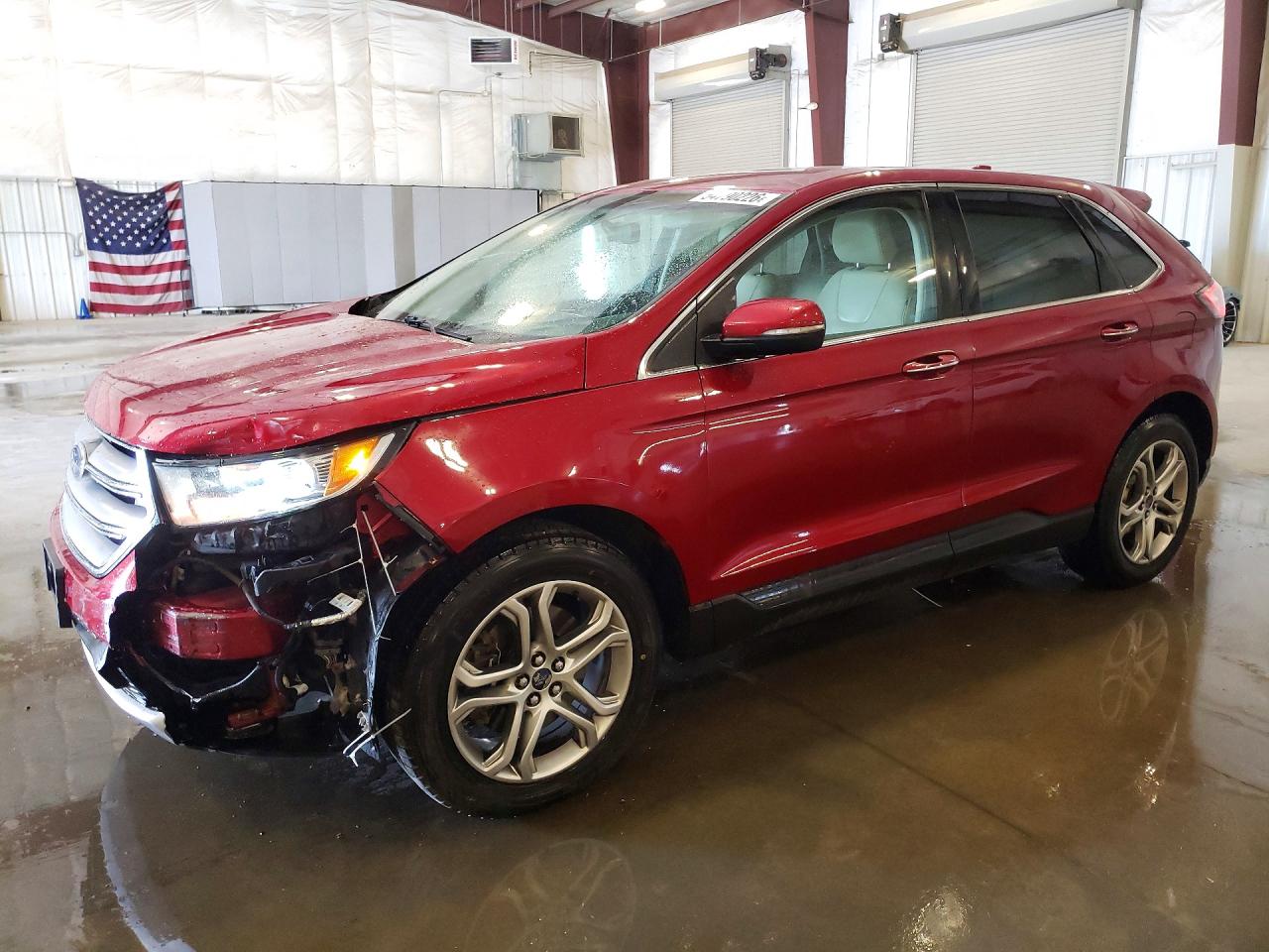 2016 Ford Edge Titanium Темно-бордовый vin: 2FMPK4K92GBB23718