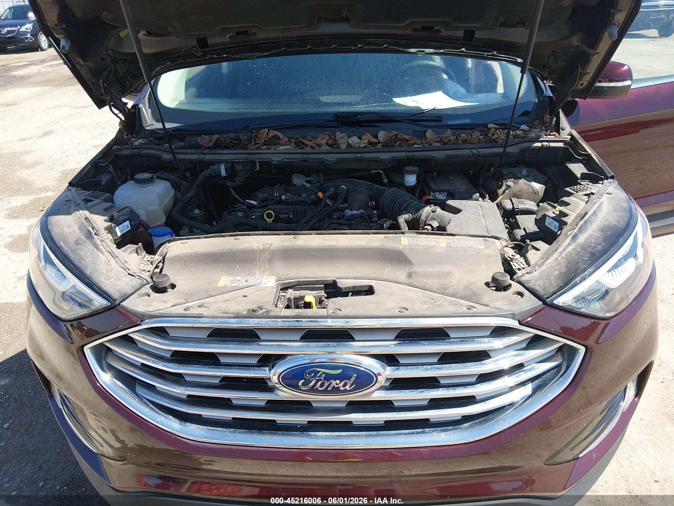 2019 Ford Edge Titanium Burgundy vin: 2FMPK4K92KBB50006